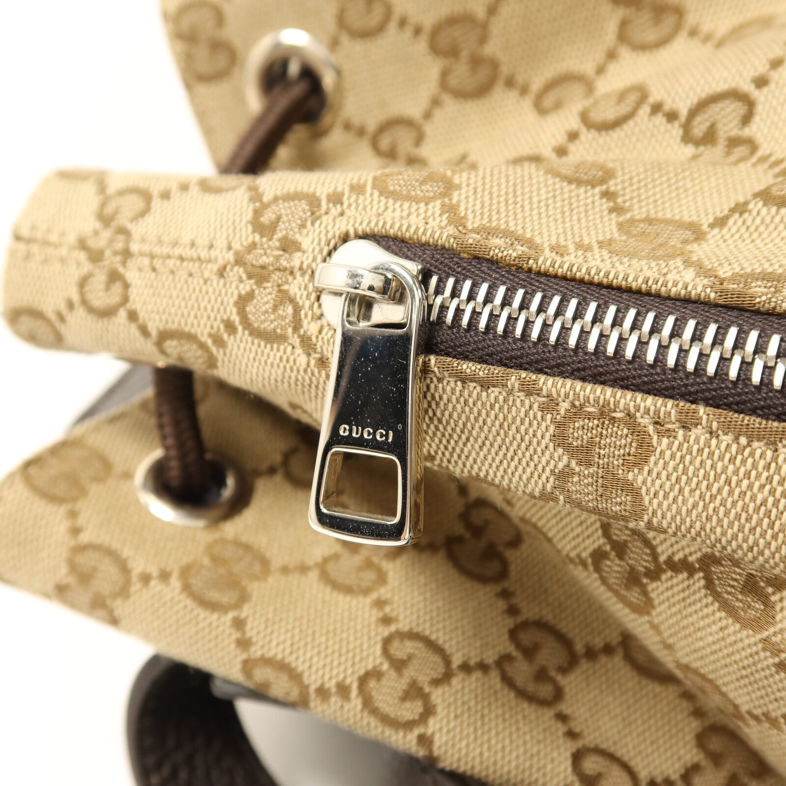 GUCCI 帆布Rucksack銀扣背包