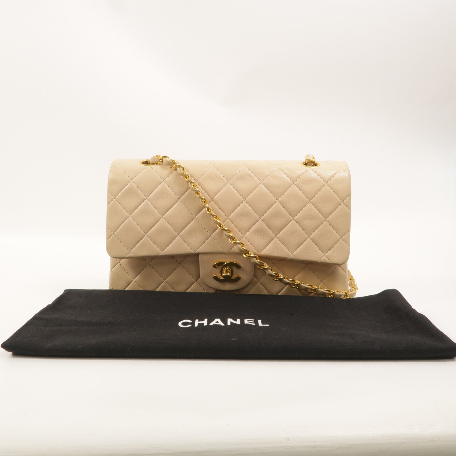 CHANEL 羊皮皮革Vintage Classic 25鏈帶肩背袋