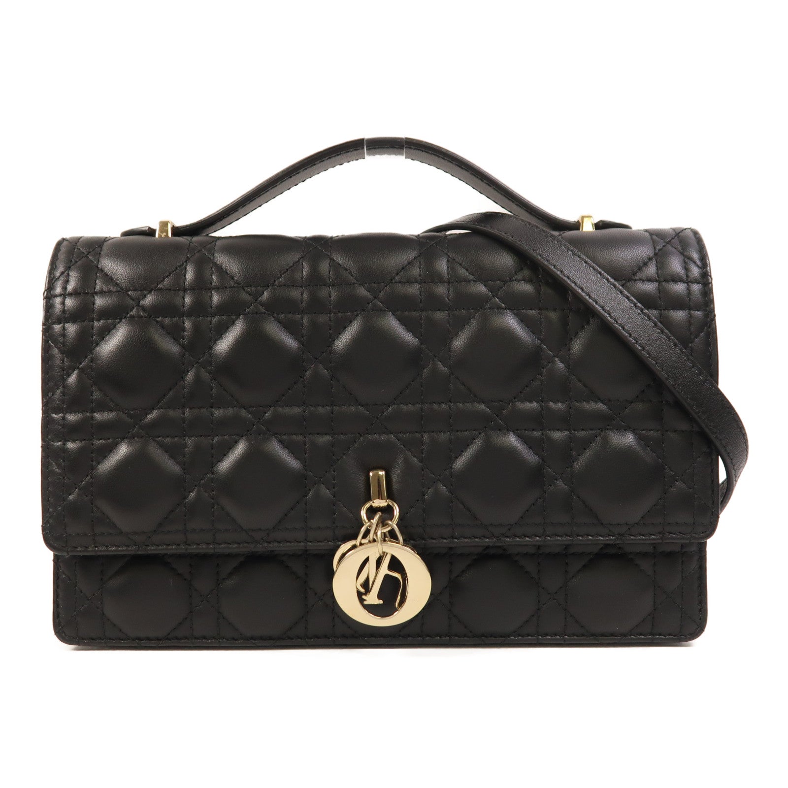 Dior 羊皮皮革My Dior Top Handle Bag金扣手挽肩背兩用袋