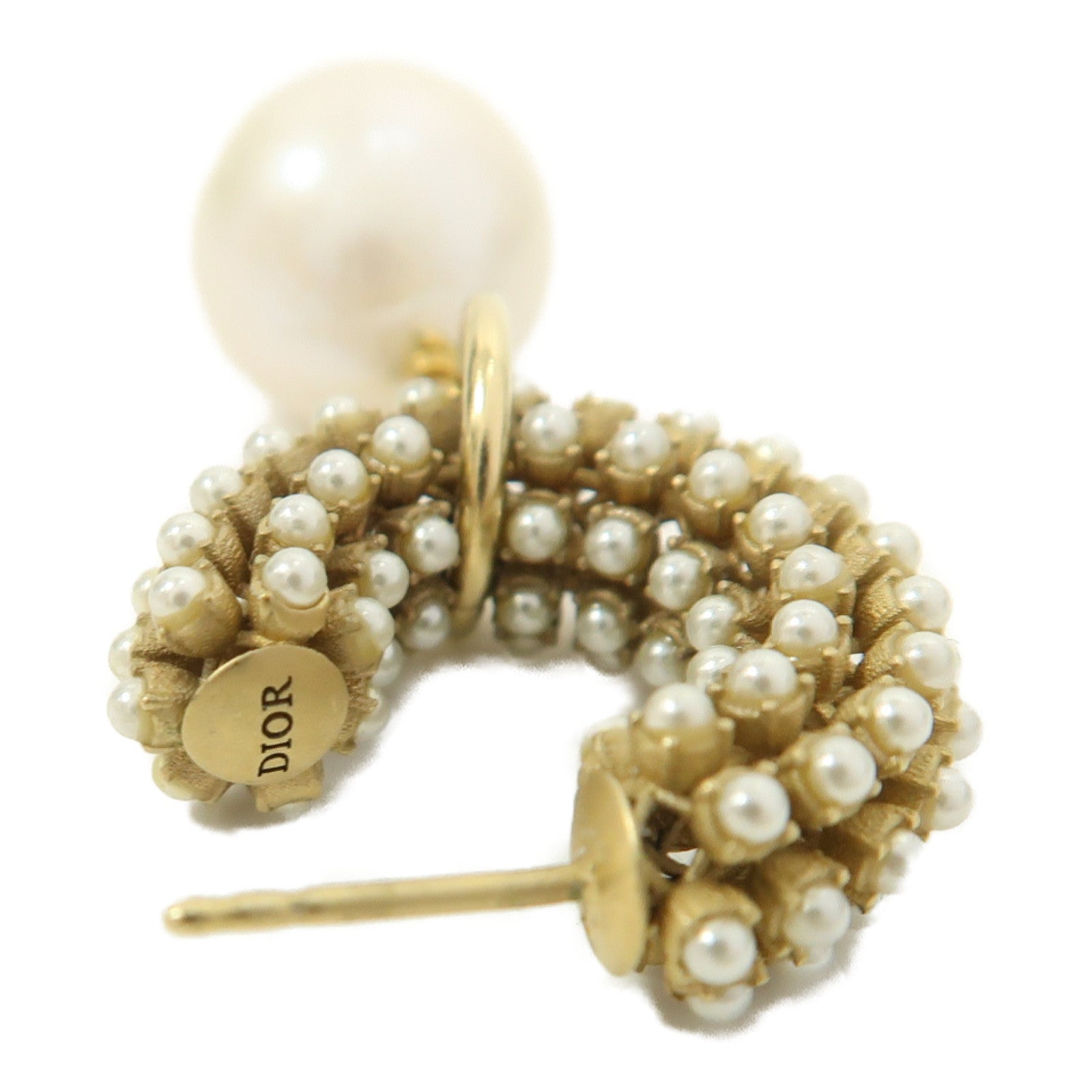 Dior 金屬Earrings耳環金色/白色
