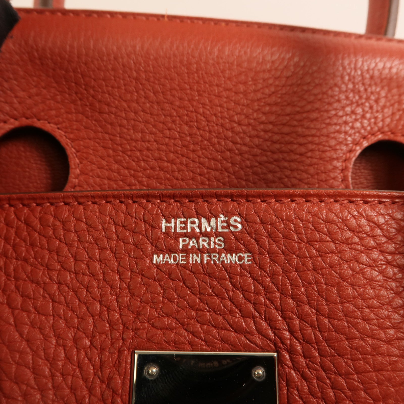HERMES Togo皮革Birkin 35銀扣手挽袋Terre Battue