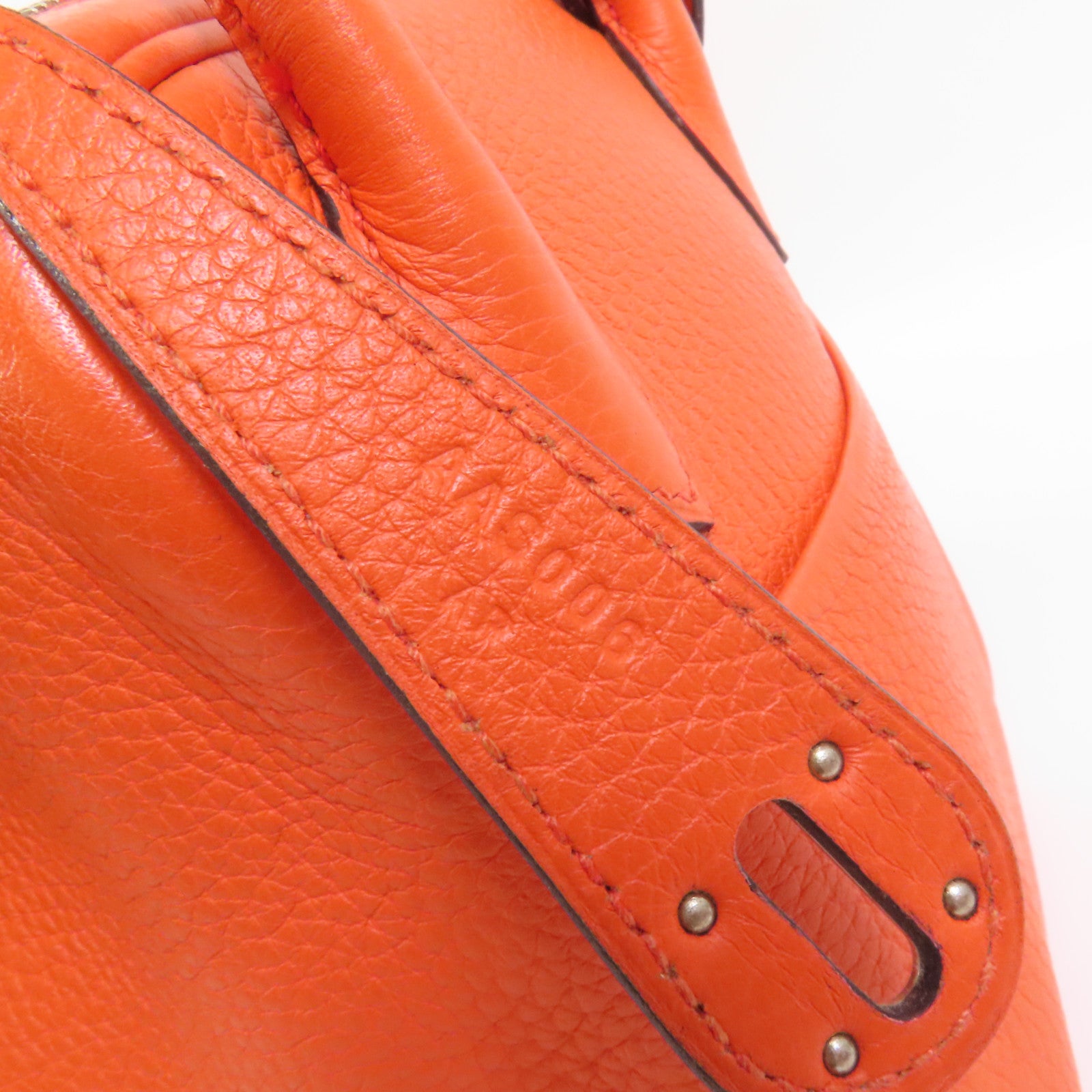 HERMES Clemence皮革Lindy 26銀扣手挽肩背兩用袋Capucine