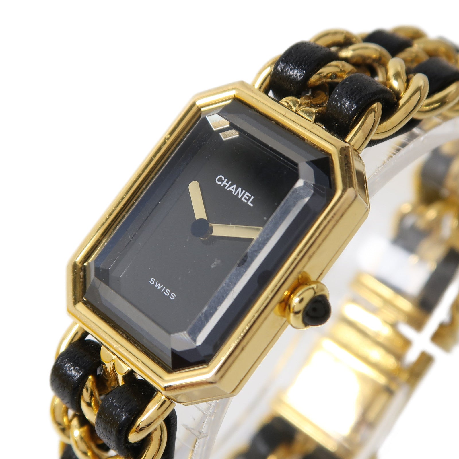 CHANEL Premiere M鍍金手錶石英機芯黑色