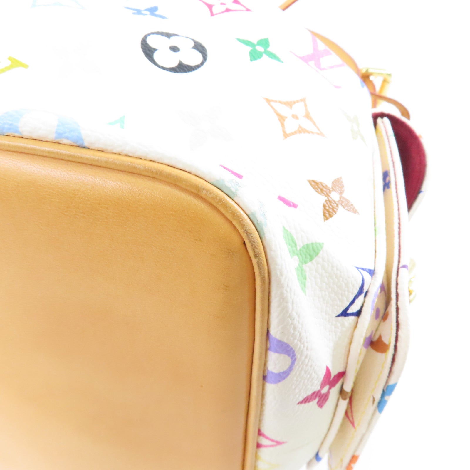 LOUIS VUITTON Monogram Multicolore Petit Noe金扣肩背袋白色/彩色