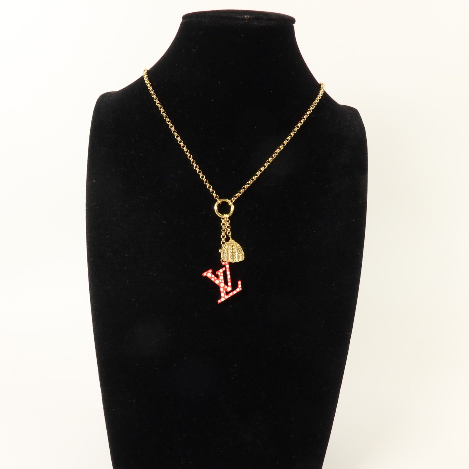 LOUIS VUITTON PVC/金屬LV x YK Infinity Dots Necklace項鏈