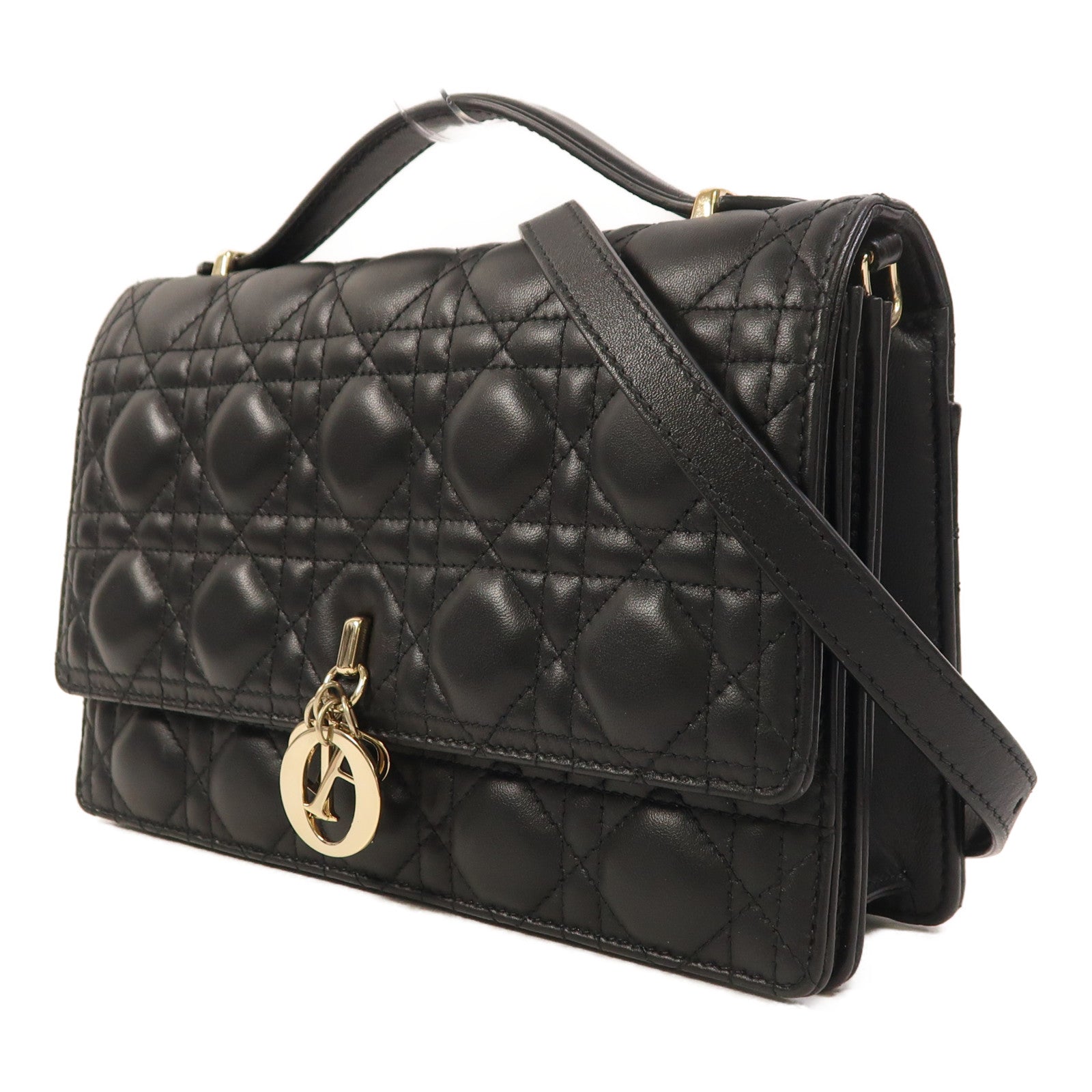 Dior 羊皮皮革My Dior Top Handle Bag金扣手挽肩背兩用袋