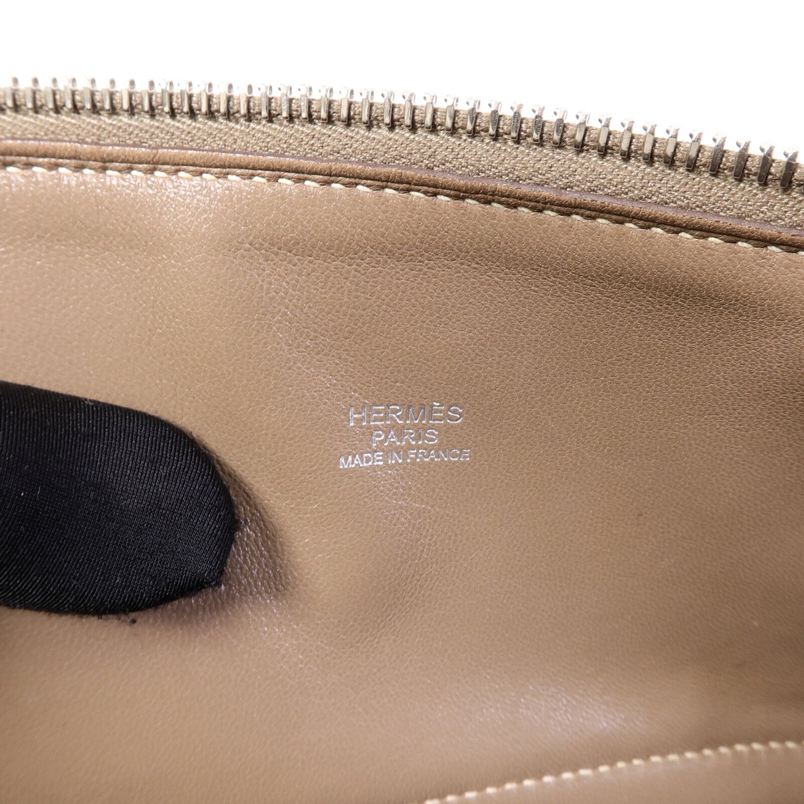 HERMES Clemence皮革Bolide 31手挽袋Etoupe