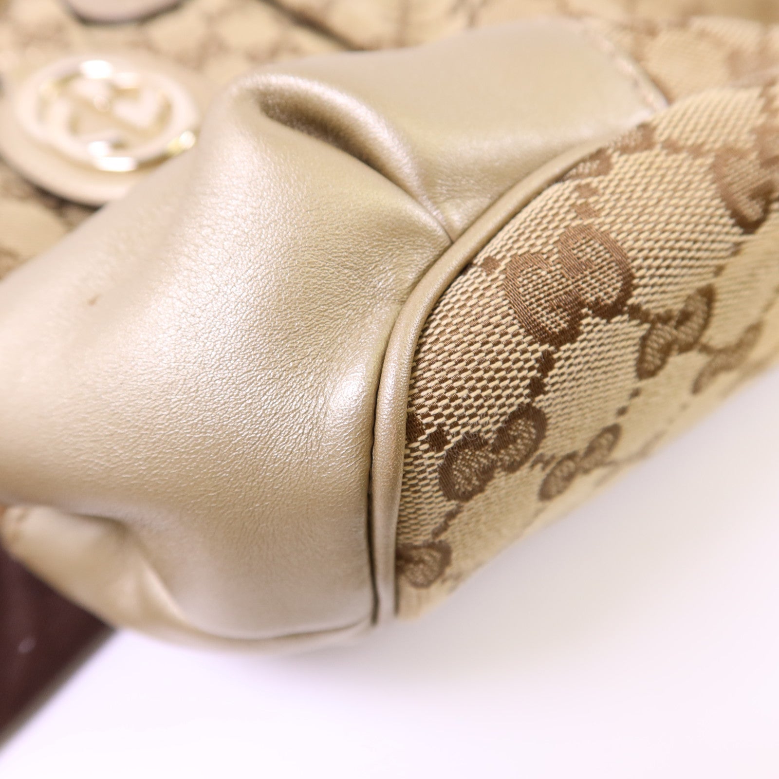 GUCCI 帆布2 Way Shoulder Bag金扣手挽肩背兩用袋