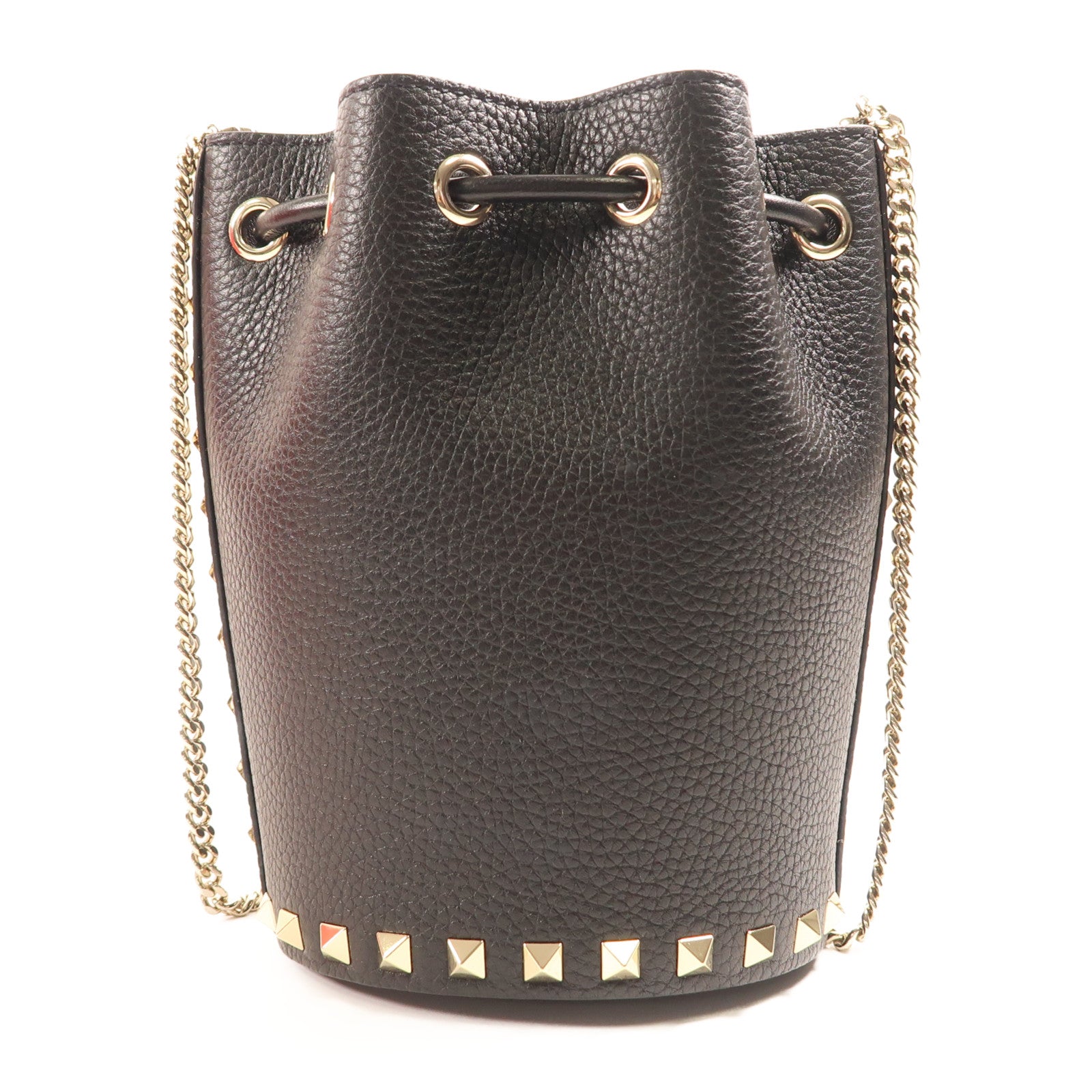 Valentino 牛皮皮革Chain Bucket Bag肩背袋