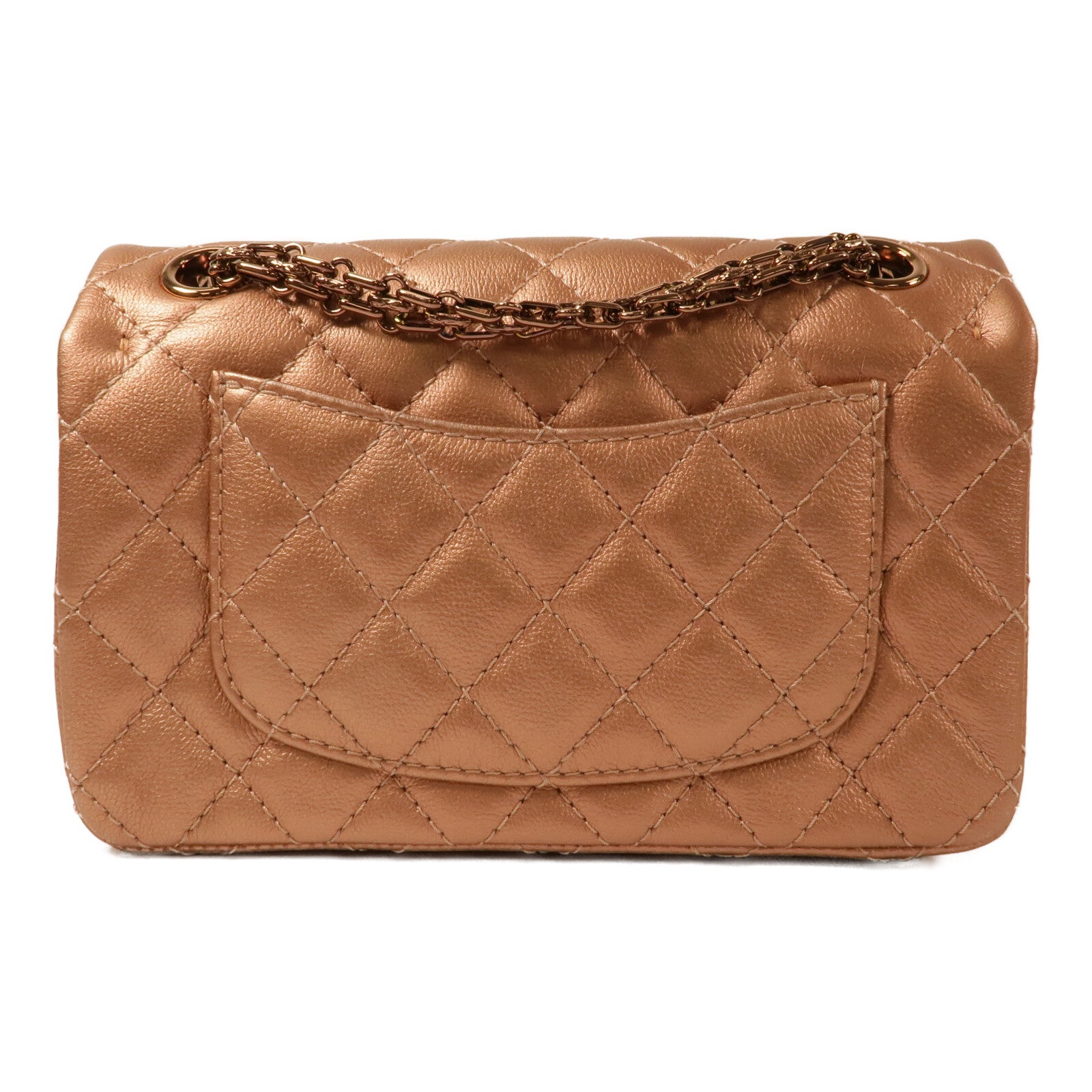 CHANEL 牛皮皮革2.55 Mini鏈帶肩背袋