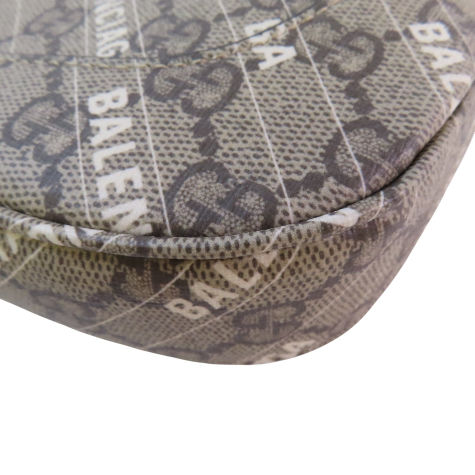 GUCCI 塗層帆布GuccixBaleniaga Jackie1961金扣手挽肩背兩用袋