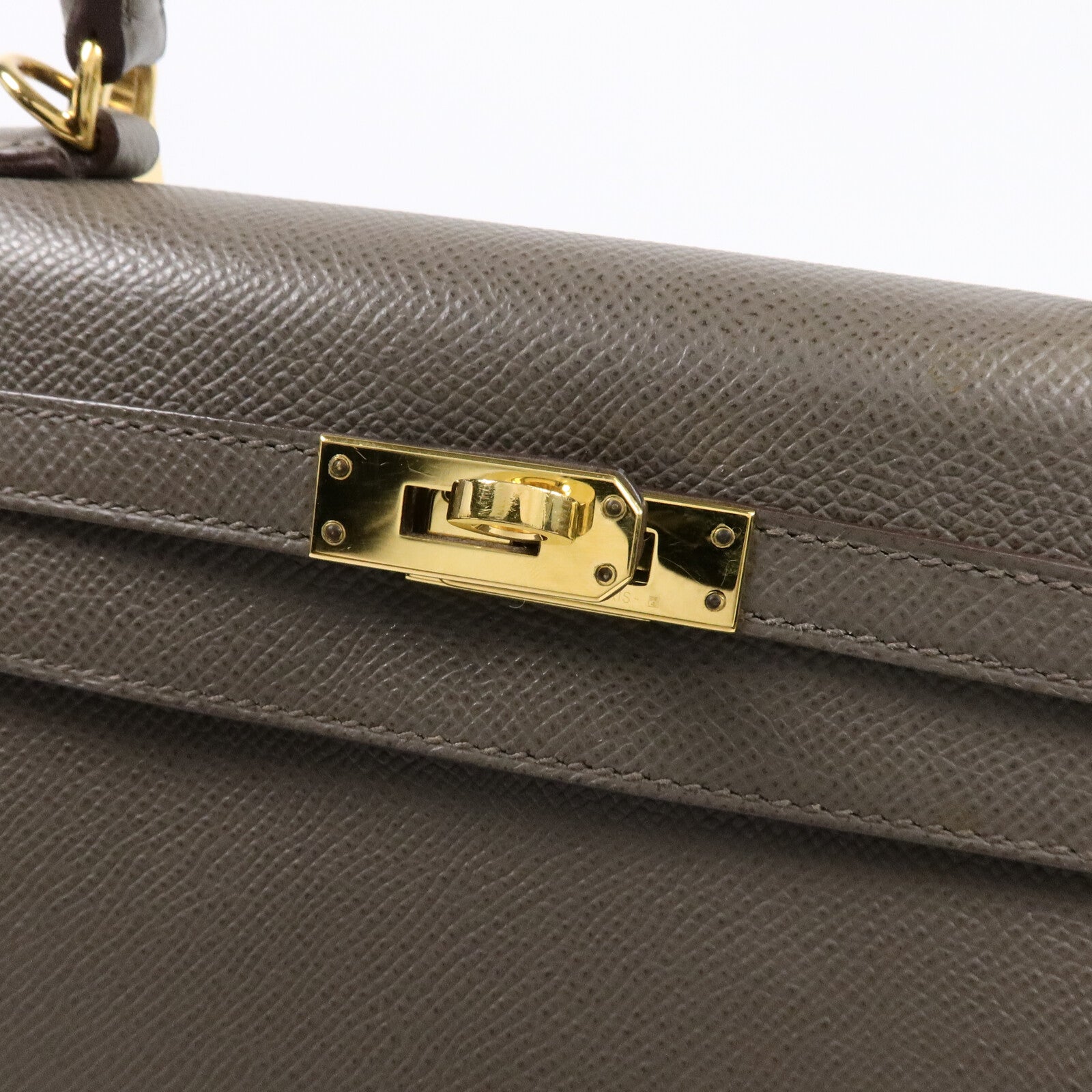HERMES Epsom皮革Kelly 25手挽肩背兩用袋Etain
