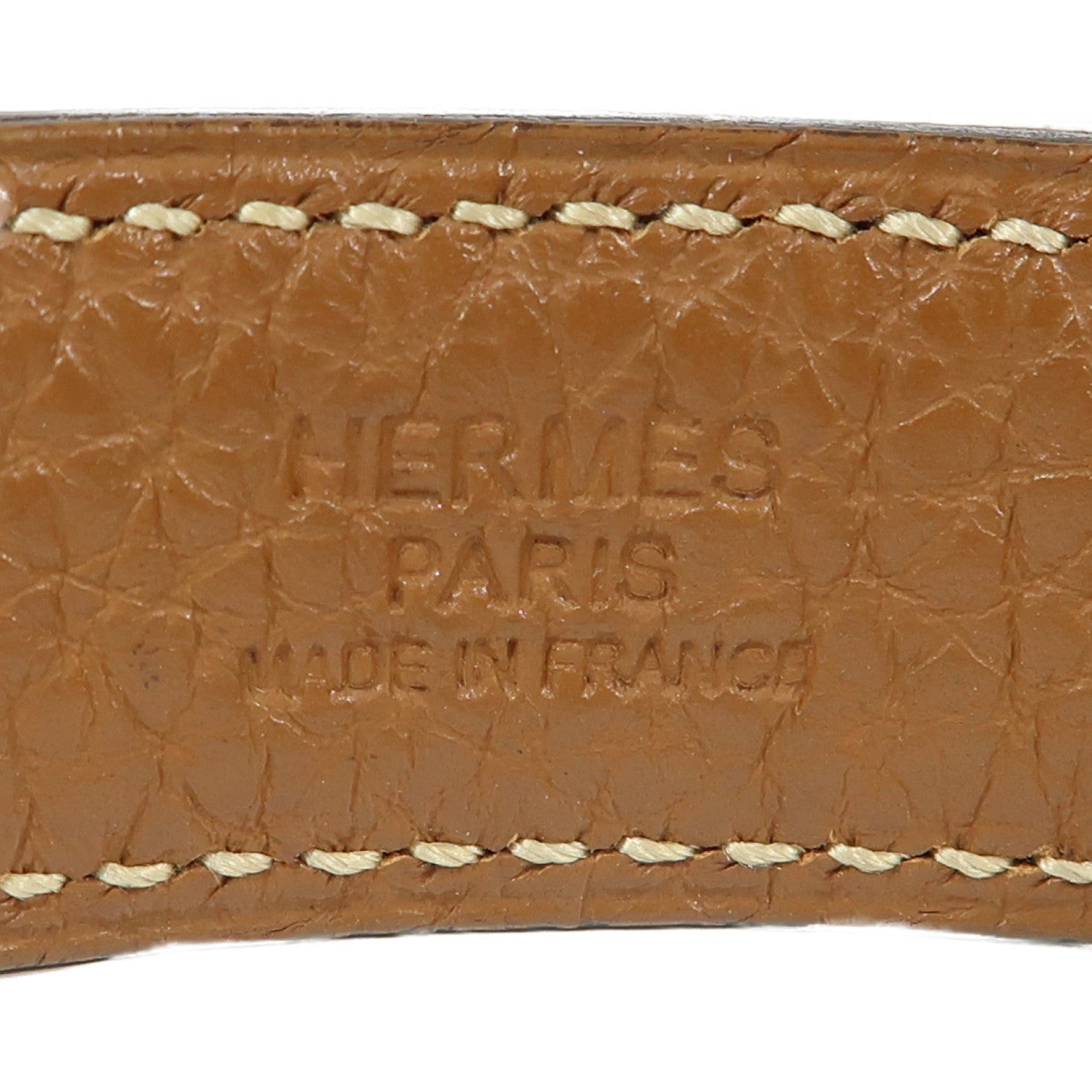 HERMES 【激減優惠】Togo皮革Mini Constance Belt銀扣皮帶黑色