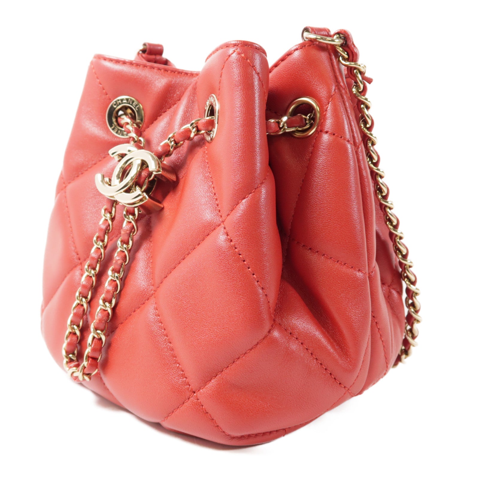 CHANEL 羊皮皮革Mini CC Dweller金扣肩背袋