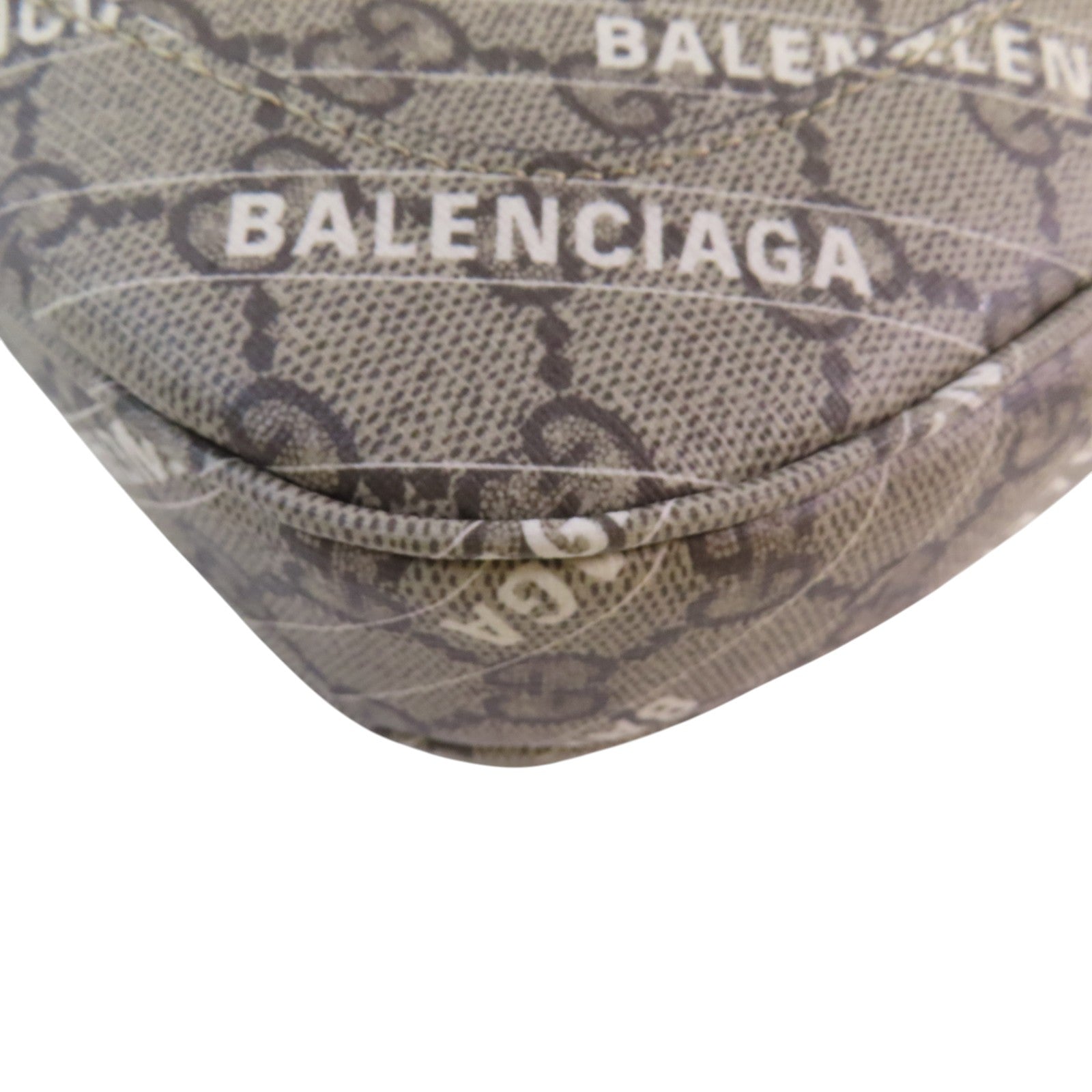 GUCCI 塗層帆布GuccixBaleniaga Jackie1961金扣手挽肩背兩用袋