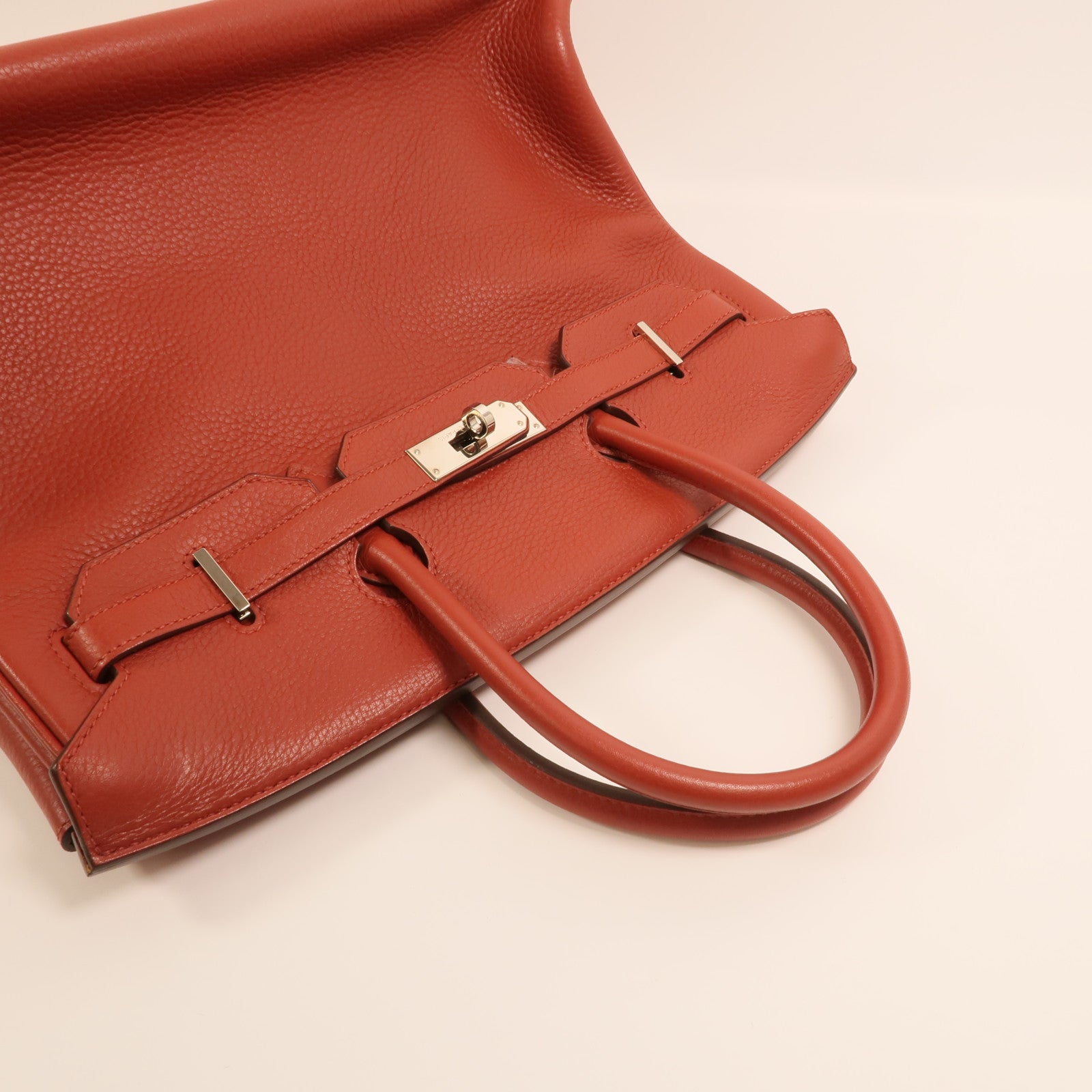 HERMES Togo皮革Birkin 35銀扣手挽袋Terre Battue