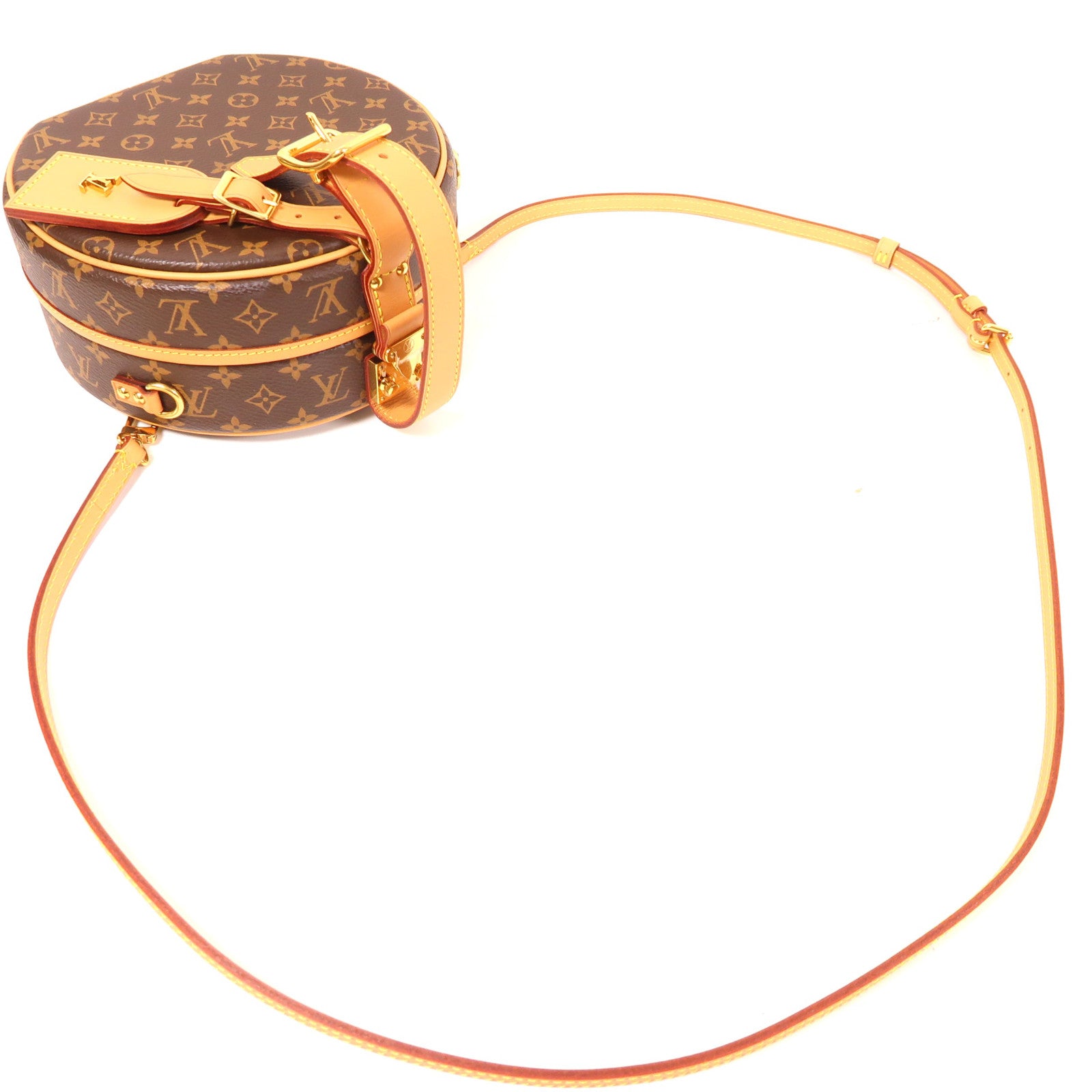 LOUIS VUITTON LV GHW Petite Boite Chapeau 2 Way Shoulder Bag Monogram M43514
