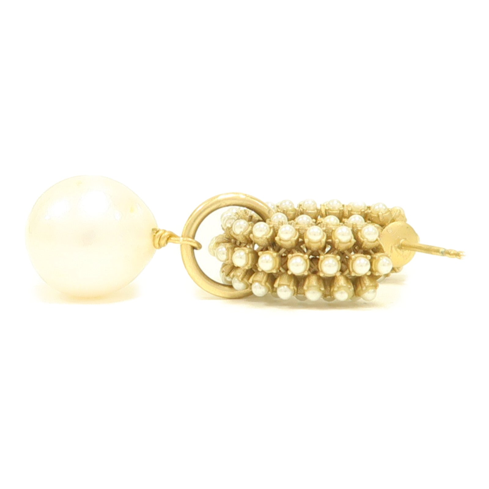 Dior 金屬Earrings耳環金色/白色