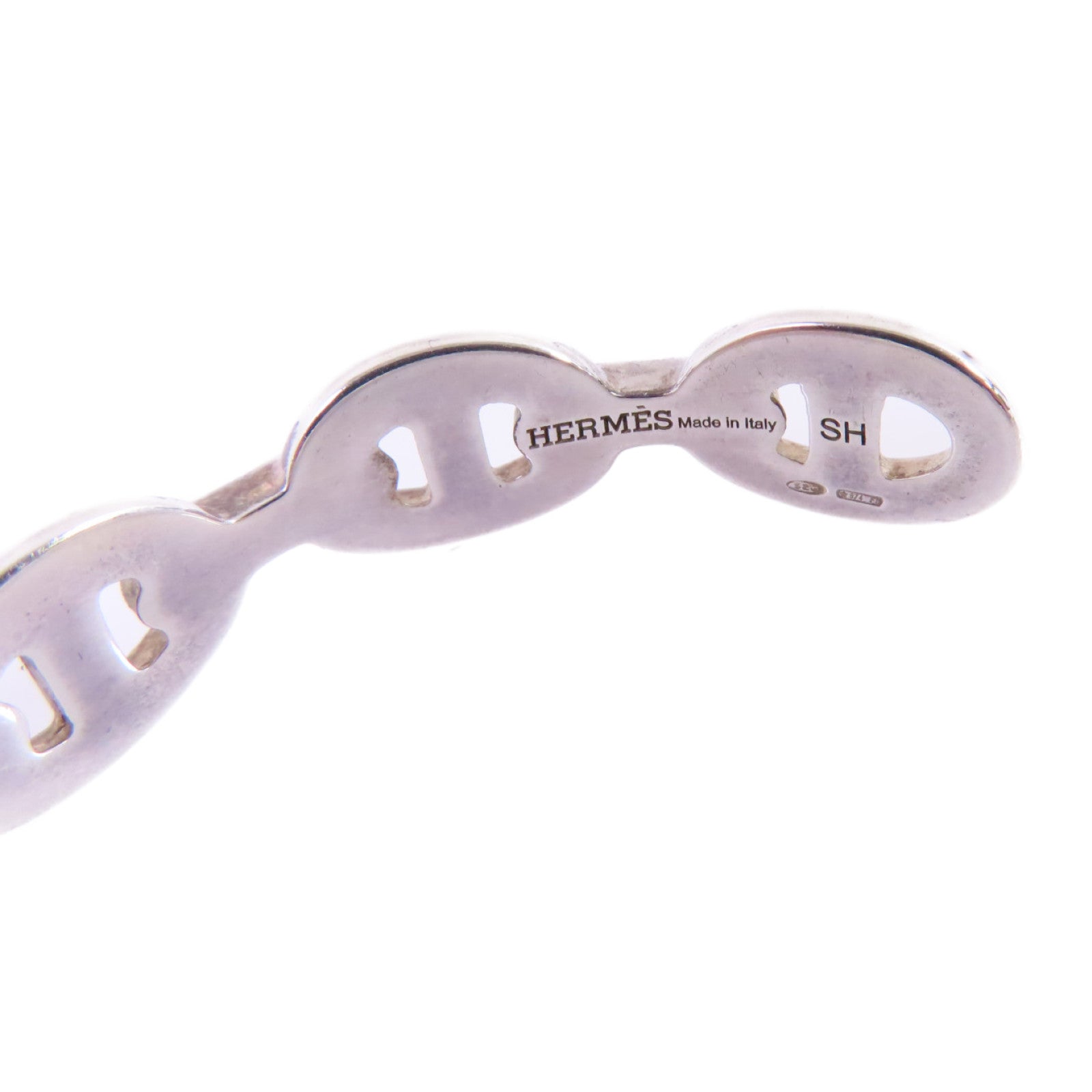 HERMES 925純銀Chaine D'Ancre Enchainee Bangle手鐲