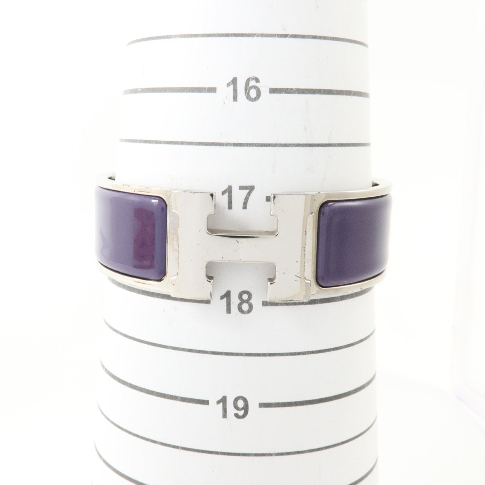 HERMES 金屬/琺瑯Clic-Clac H Bracelet銀扣手鏈