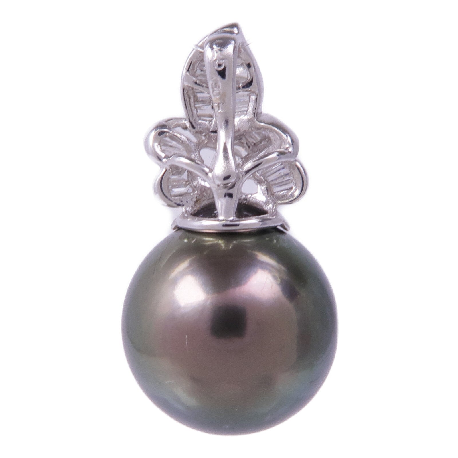 JEWELRY 18K白金Pearl Diamond Pendant珍珠/鑽石吊墜