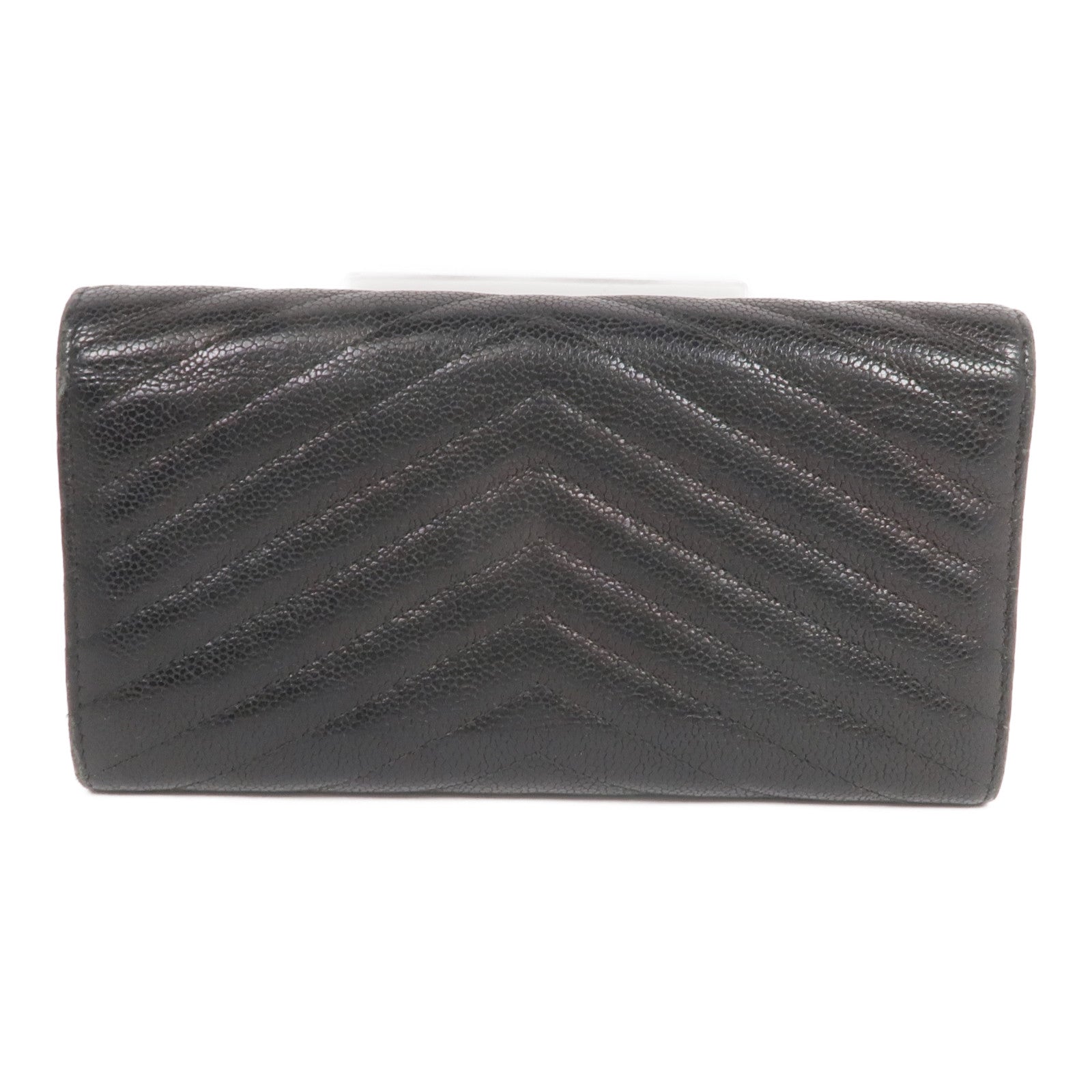 CHANEL 牛皮皮革Long Wallet銀扣長錢包