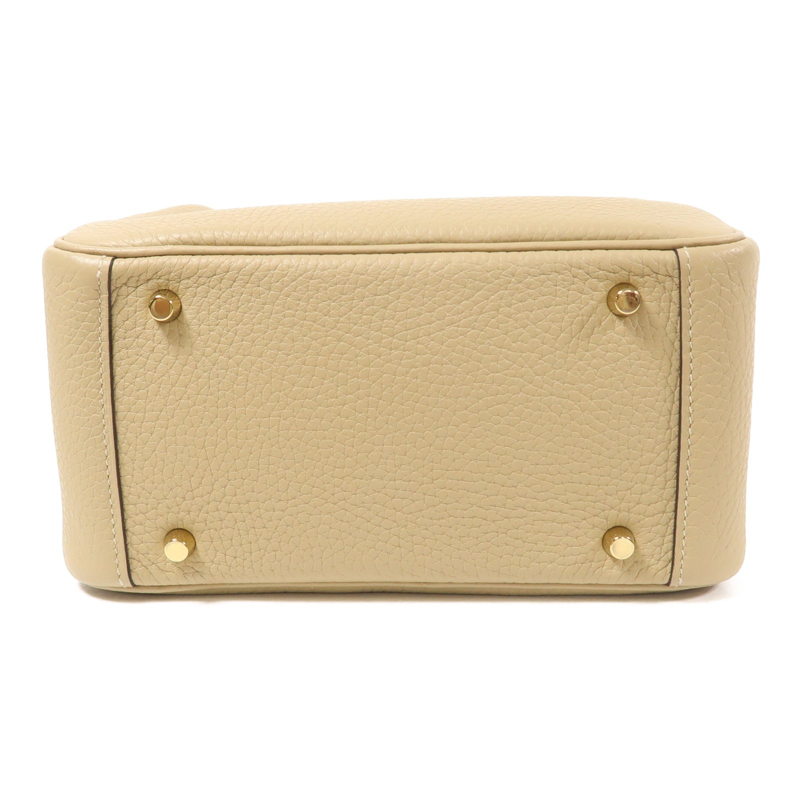 HERMES Clemence皮革Mini Lindy金扣手挽肩背兩用袋Trench