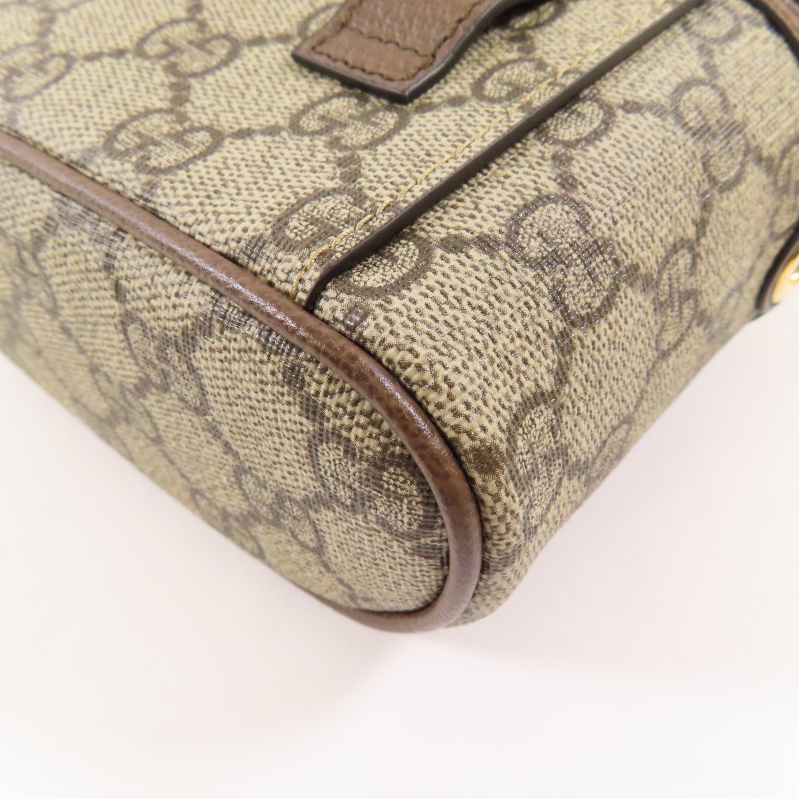 GUCCI 塗層帆布GG Supreme Ophidia金扣腰包/鏈帶肩背袋