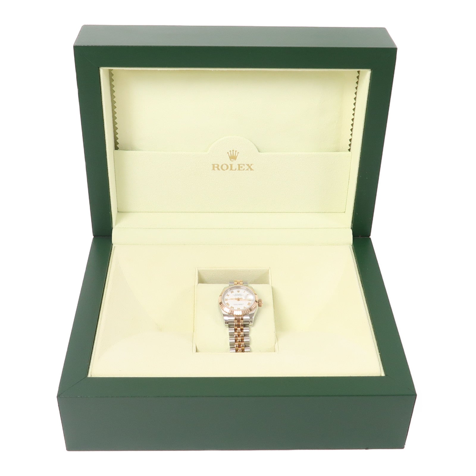 ROLEX 18K玫瑰金/不鏽鋼 Datejust自動機芯手錶白色