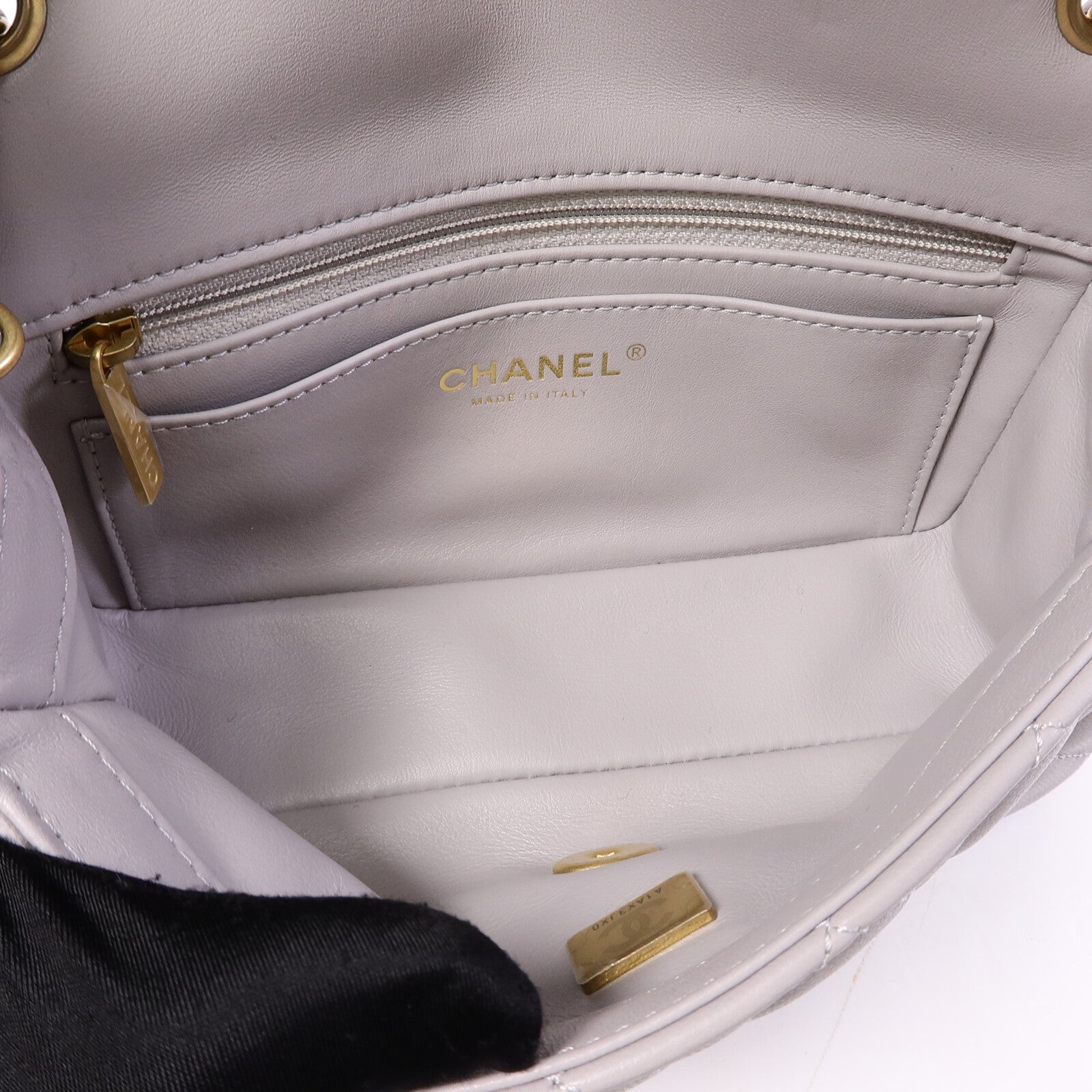 CHANEL 羊皮皮革Classic Flap 20 Golden Ball鏈帶手挽肩背兩用袋