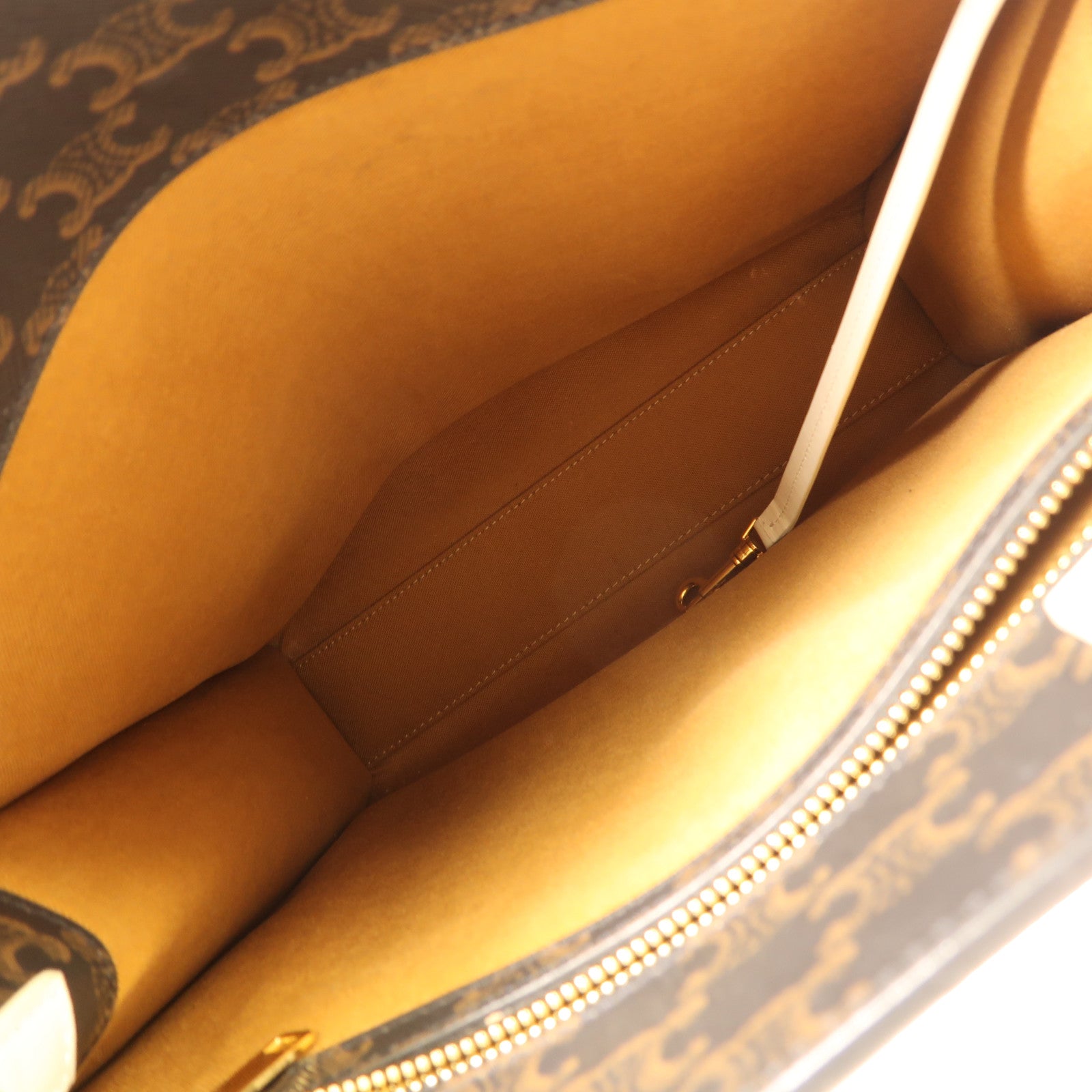 CELINE 塗層帆布Cabas Triomphe金扣手挽肩背兩用袋