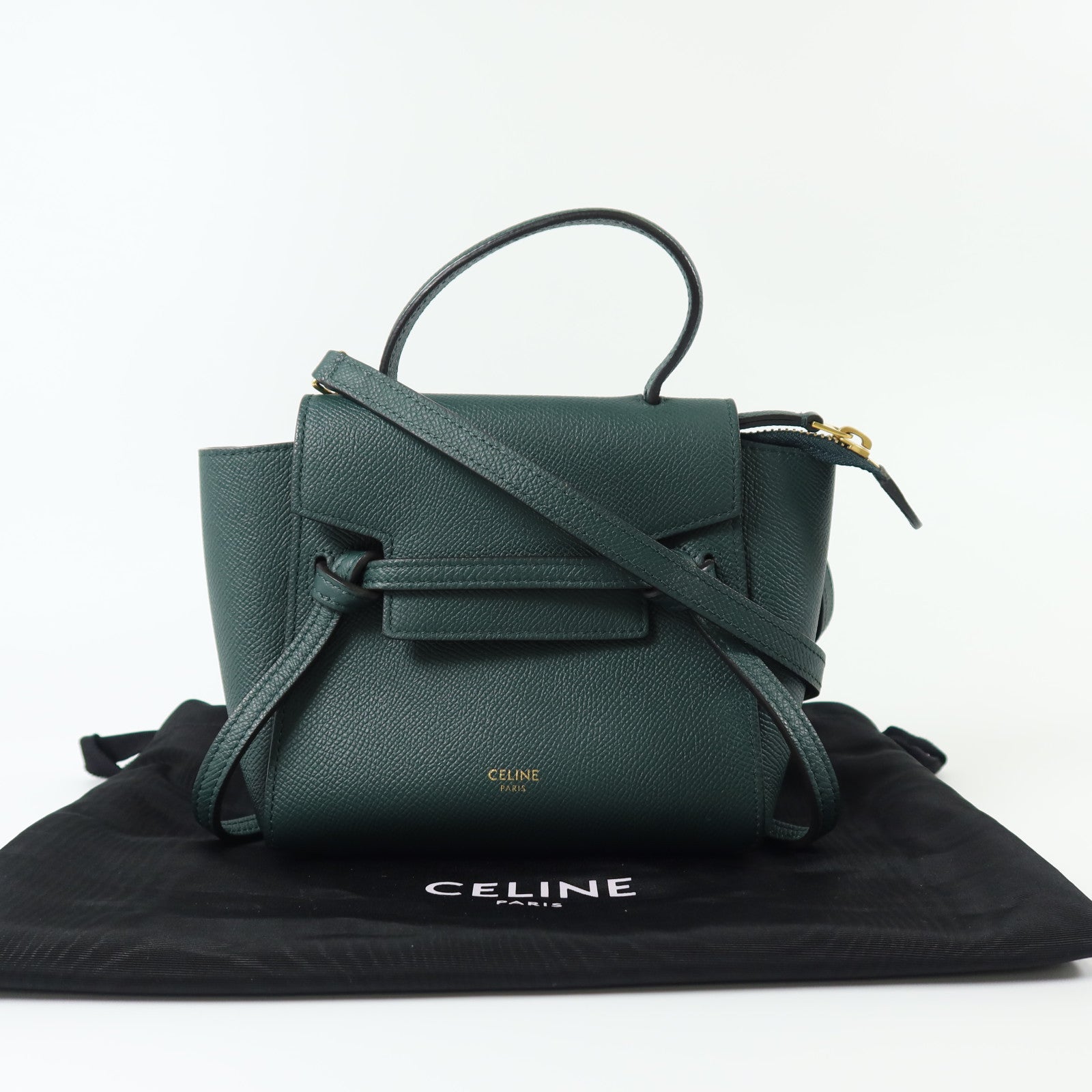 CELINE 牛皮皮革Pico Belt Bag金扣手挽肩背兩用袋