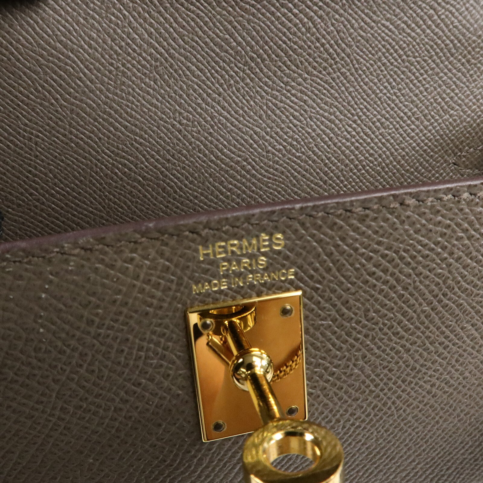 HERMES Epsom皮革Kelly 25手挽肩背兩用袋Etain