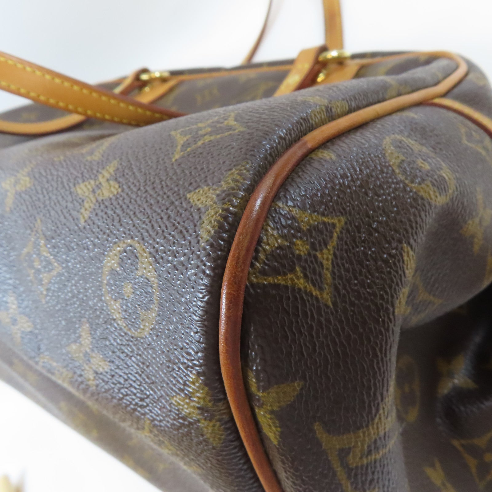 LOUIS VUITTON Monogram Montorgueil GM金扣肩背袋啡色