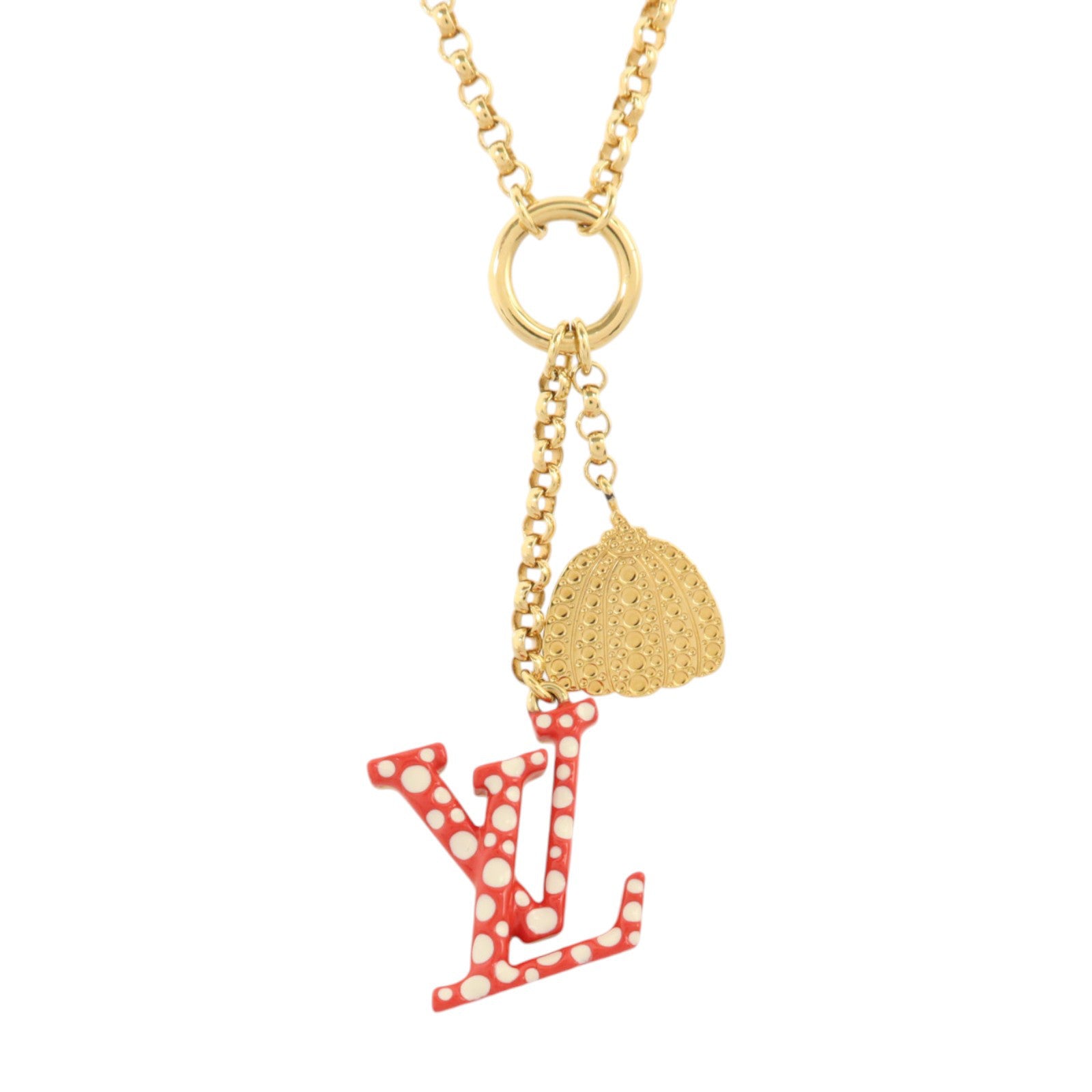 LOUIS VUITTON PVC/金屬LV x YK Infinity Dots Necklace項鏈