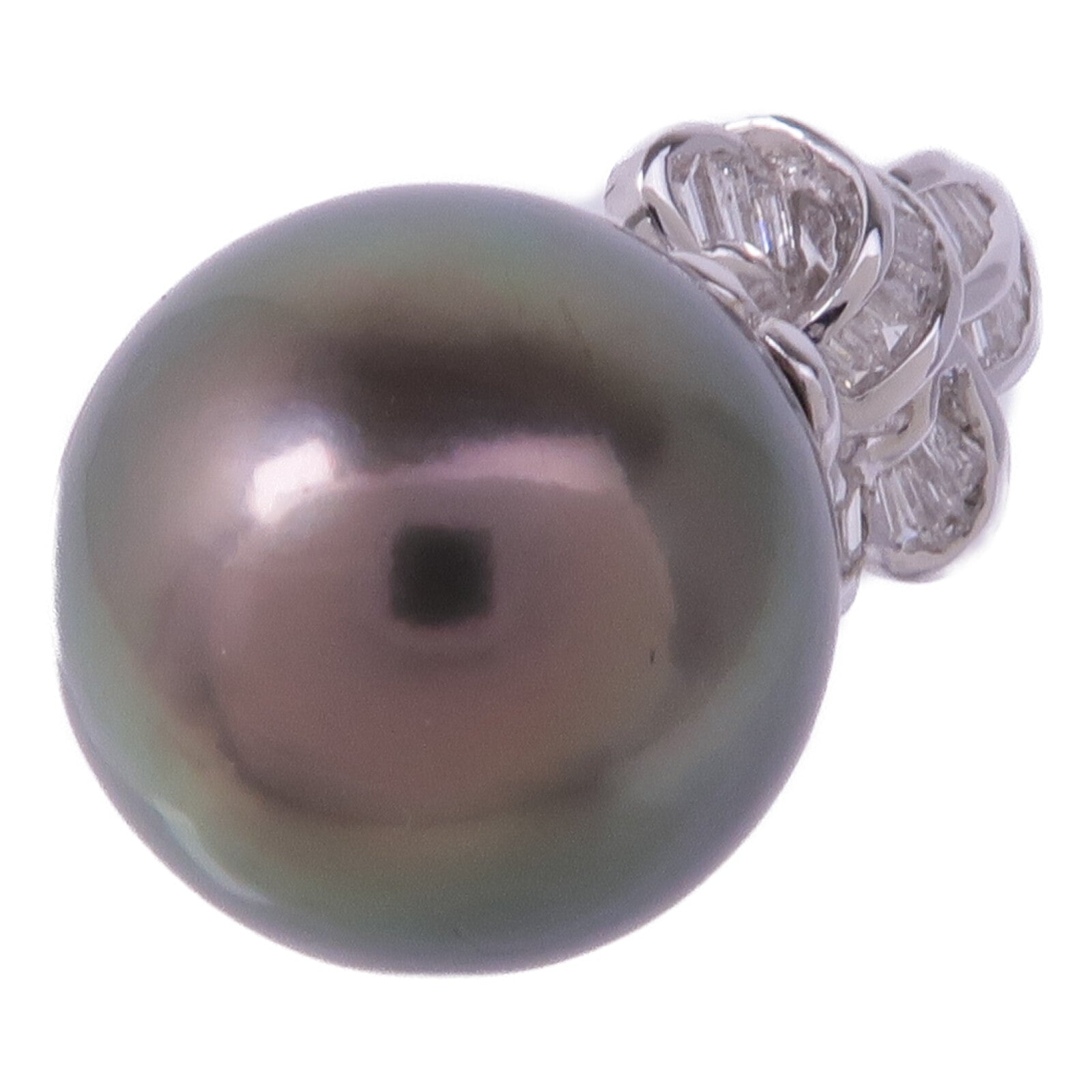 JEWELRY 18K白金Pearl Diamond Pendant珍珠/鑽石吊墜