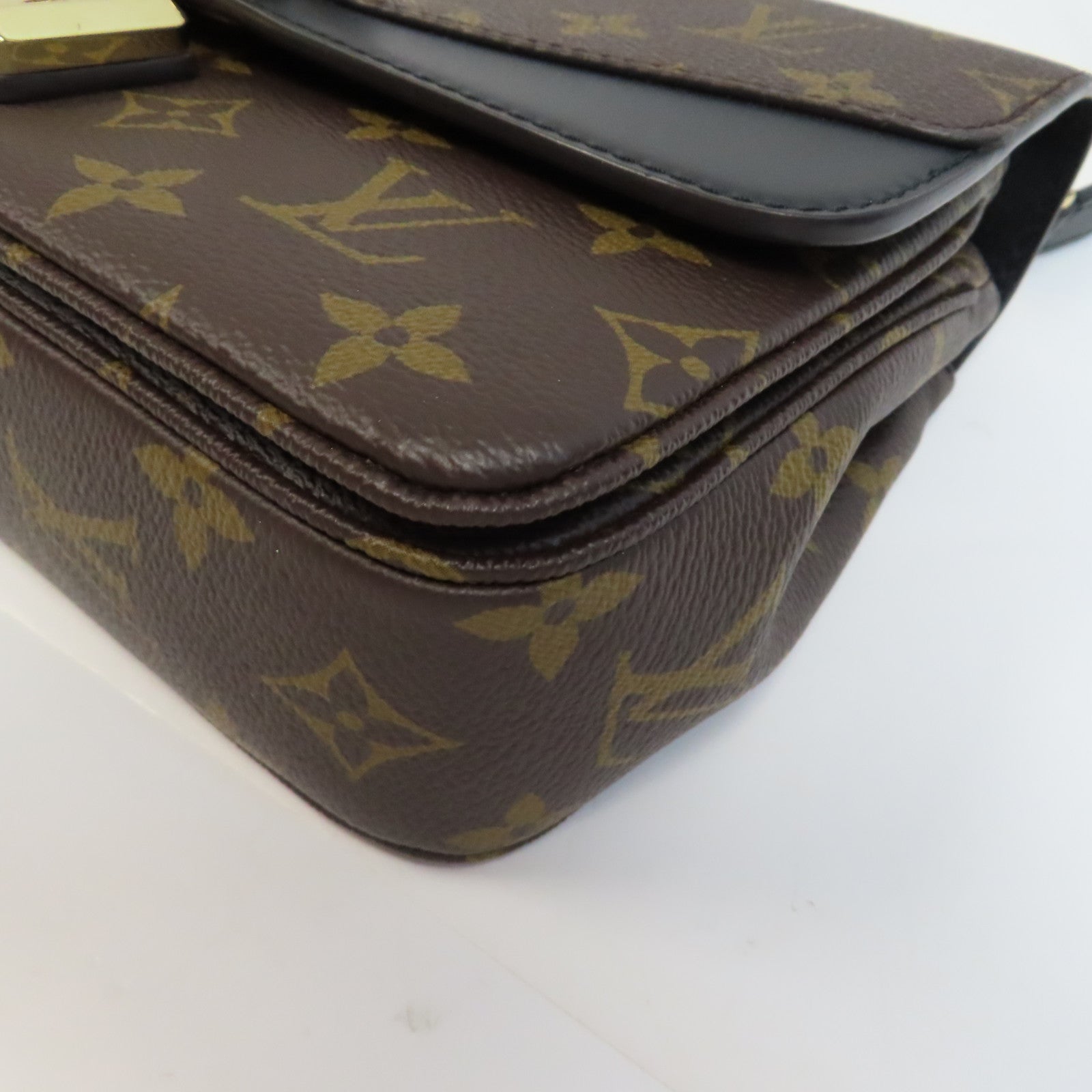 LOUIS VUITTON Monogram Marceau金扣鏈帶肩背袋啡色