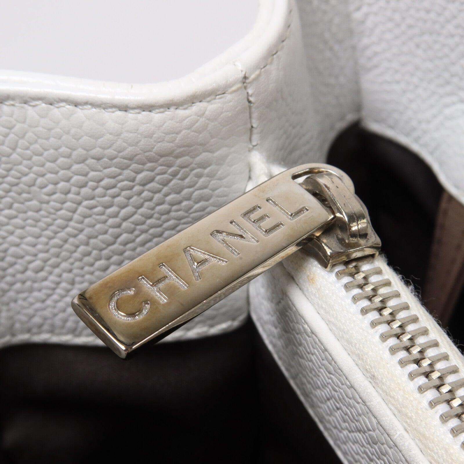 CHANEL 牛皮皮革GST Grand Shopping Tote Bag鏈帶肩背袋