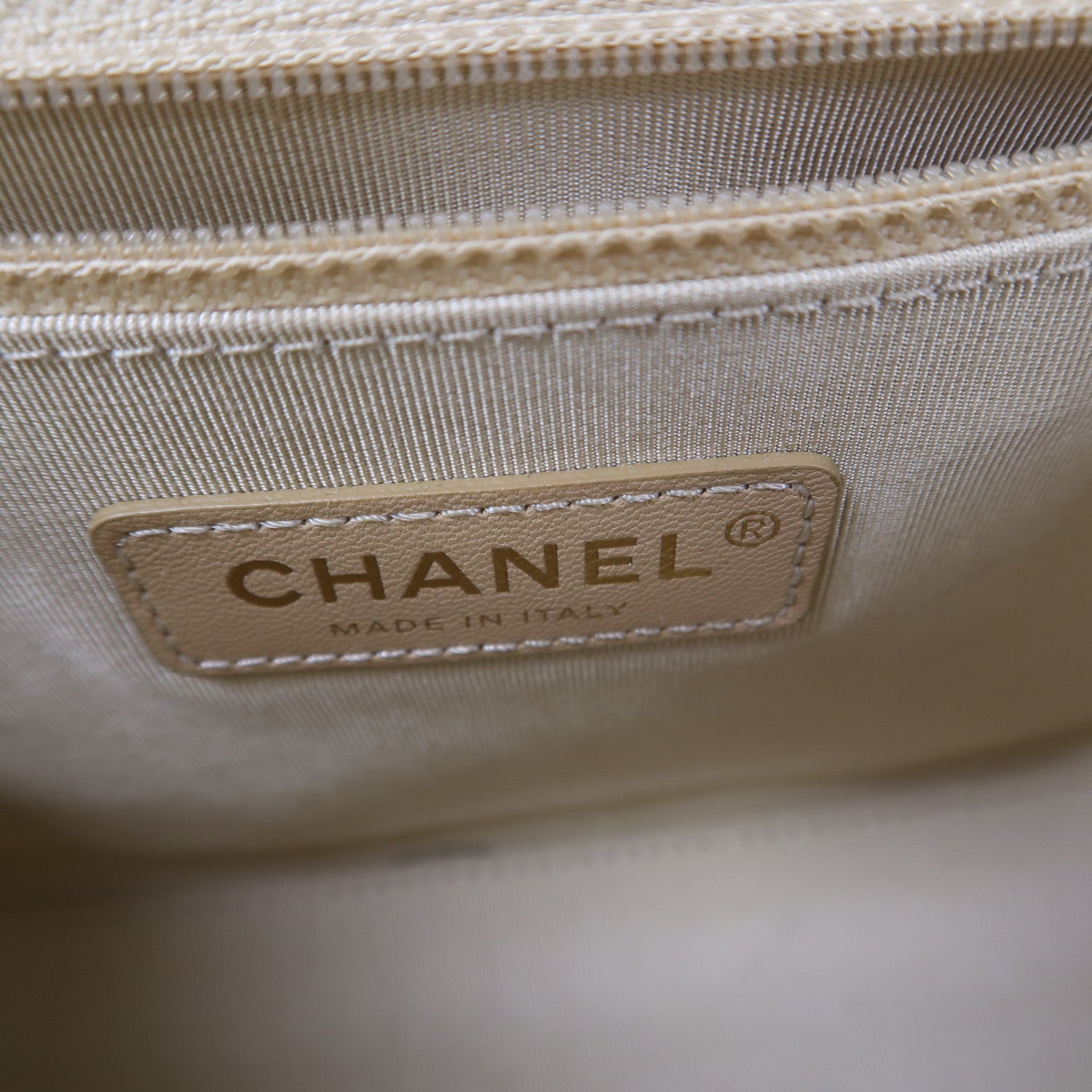 CHANEL 【激減優惠】菱格牛皮皮革Chain Shoulder金扣手挽鏈帶肩背兩用袋白色