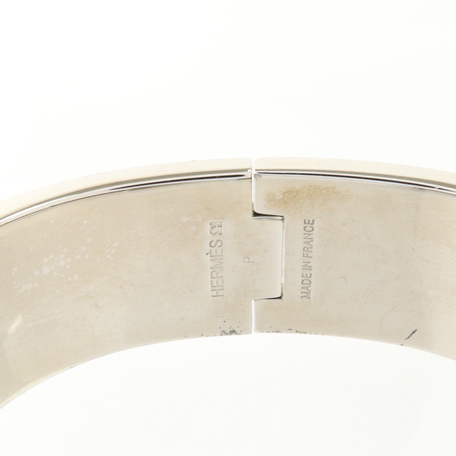 HERMES 金屬/琺瑯Clic-Clac H Bracelet銀扣手鏈