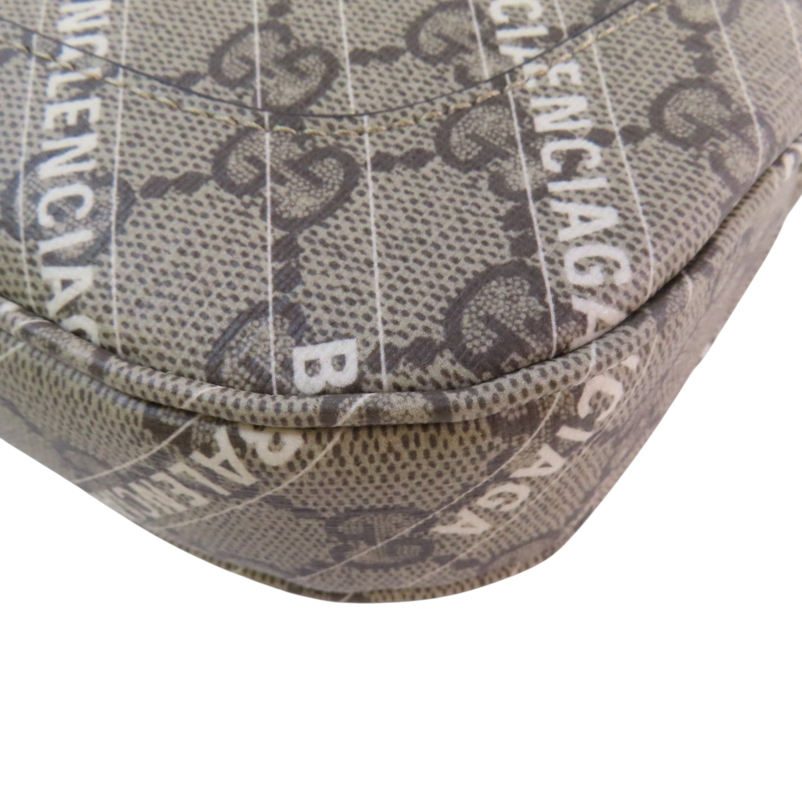 GUCCI 塗層帆布GuccixBaleniaga Jackie1961金扣手挽肩背兩用袋