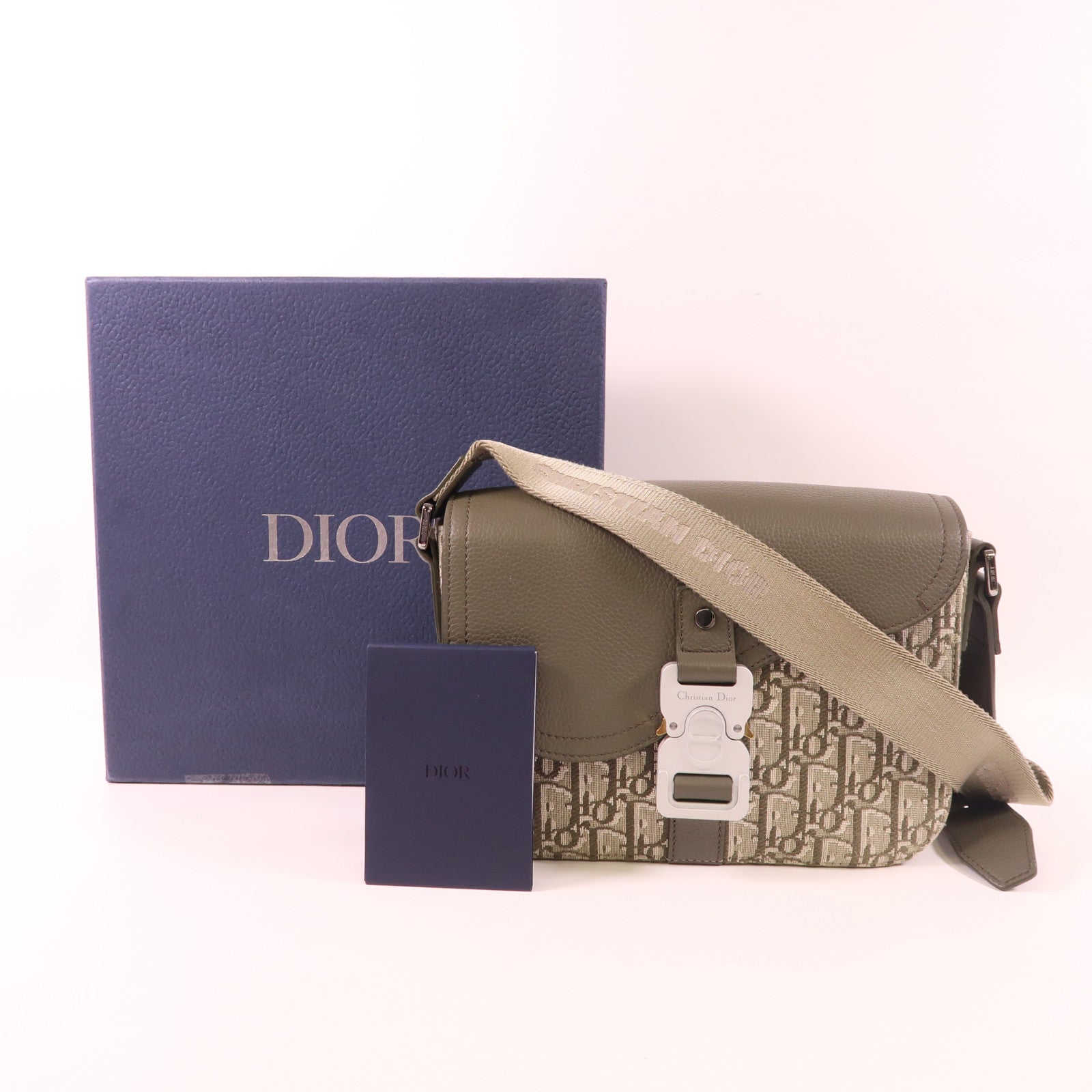 Dior 帆布Dior Oblique Shoulder Bag銀扣肩背袋