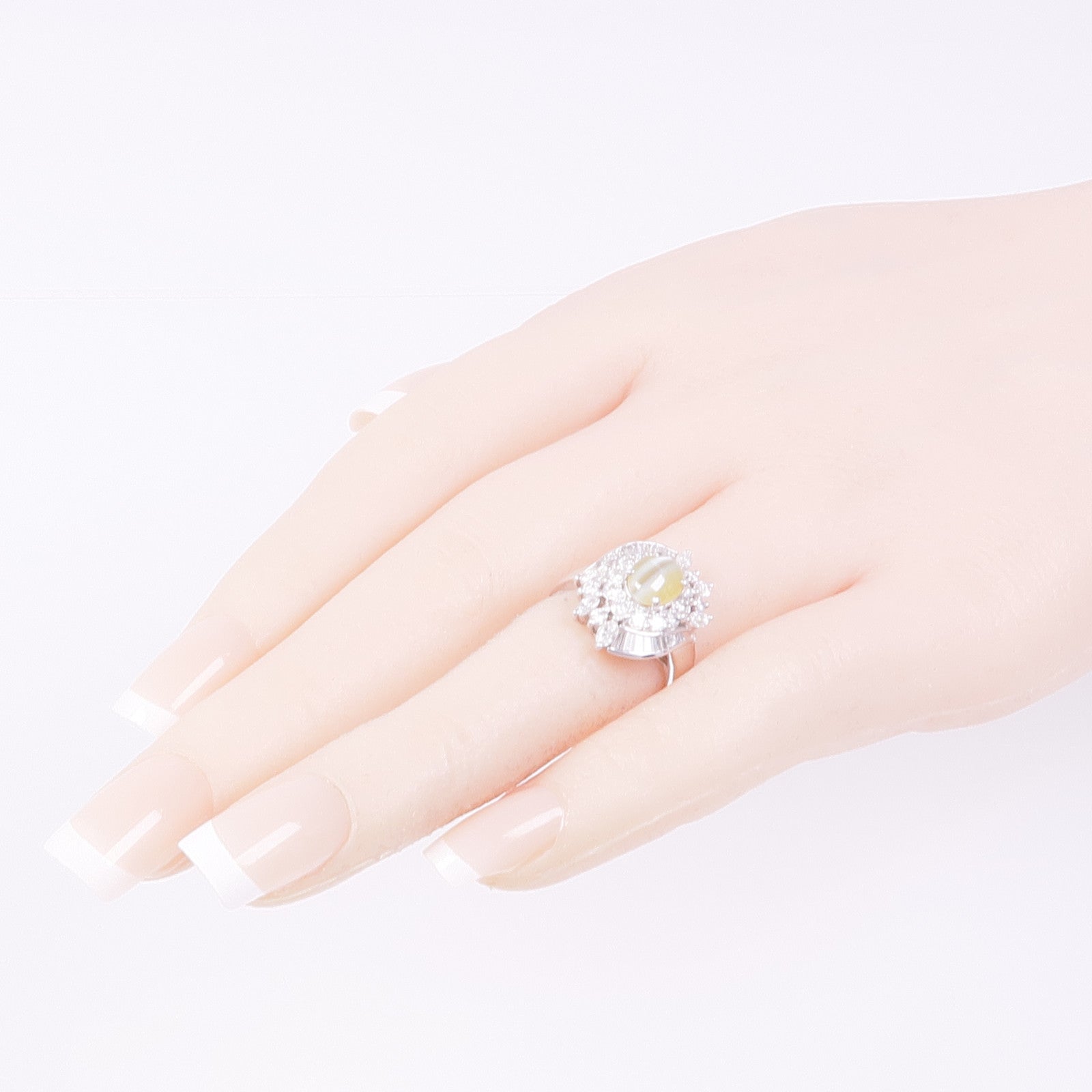 JEWELRY PT900鉑金Ruby Diamond Ring紅寶石/鑽石戒指US#6.25