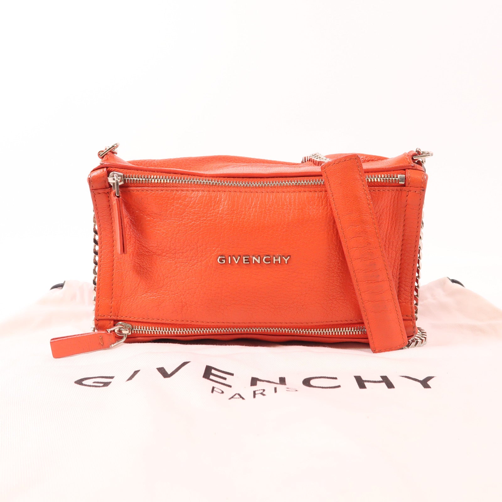 GIVENCHY SHW Shoulder Bag Calfskin Leather Red