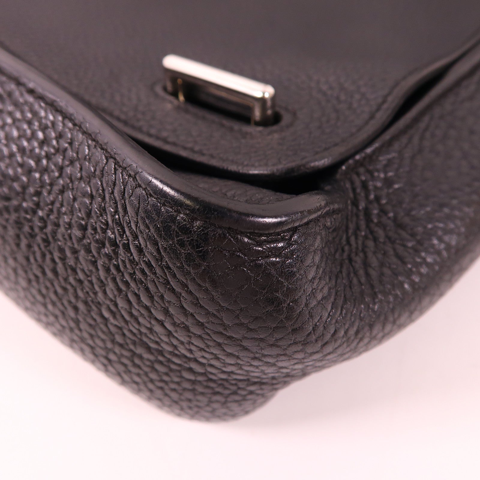 HERMES Clemence皮革Steve 27肩背袋89 Noir