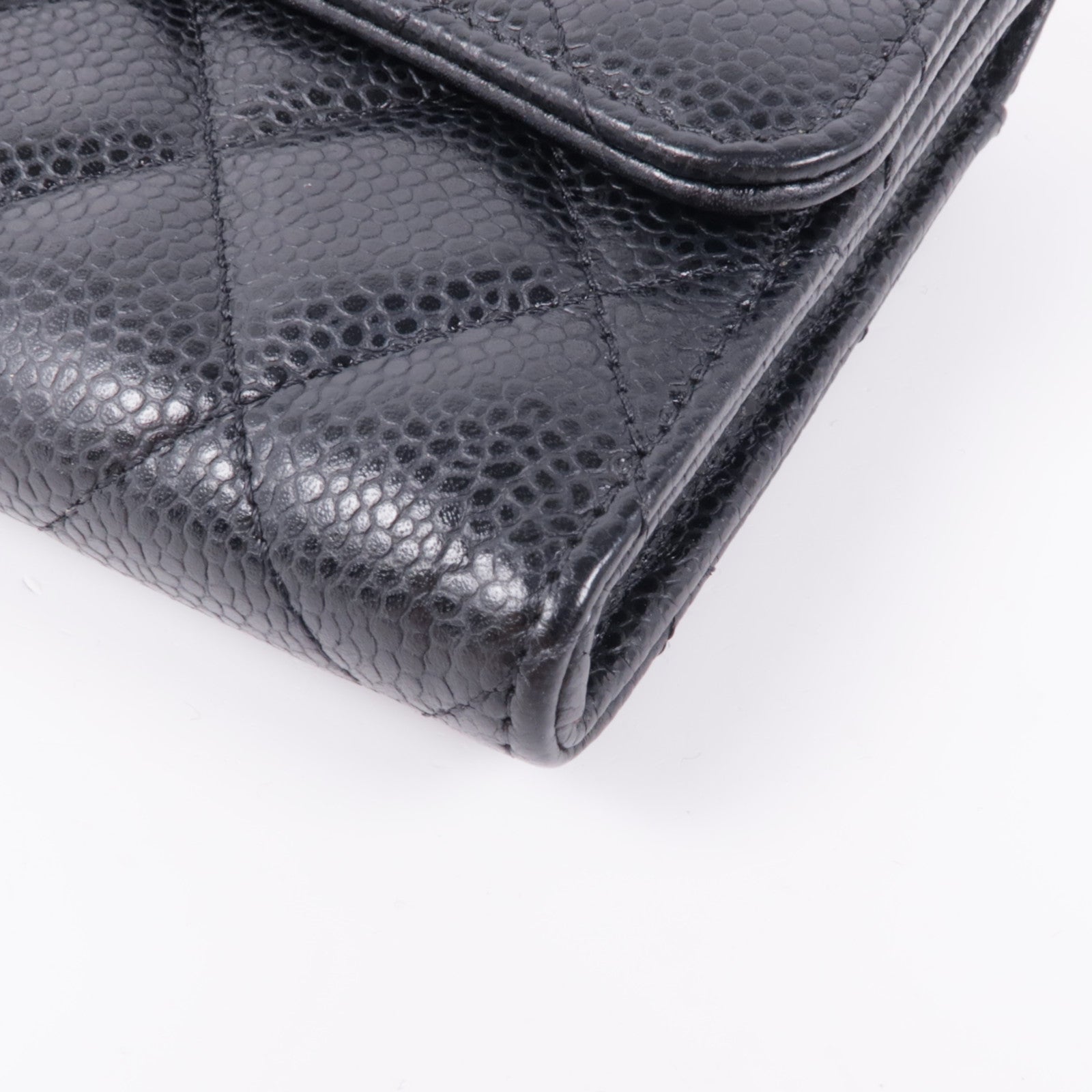 CHANEL 牛皮皮革Long Wallet金扣長錢包