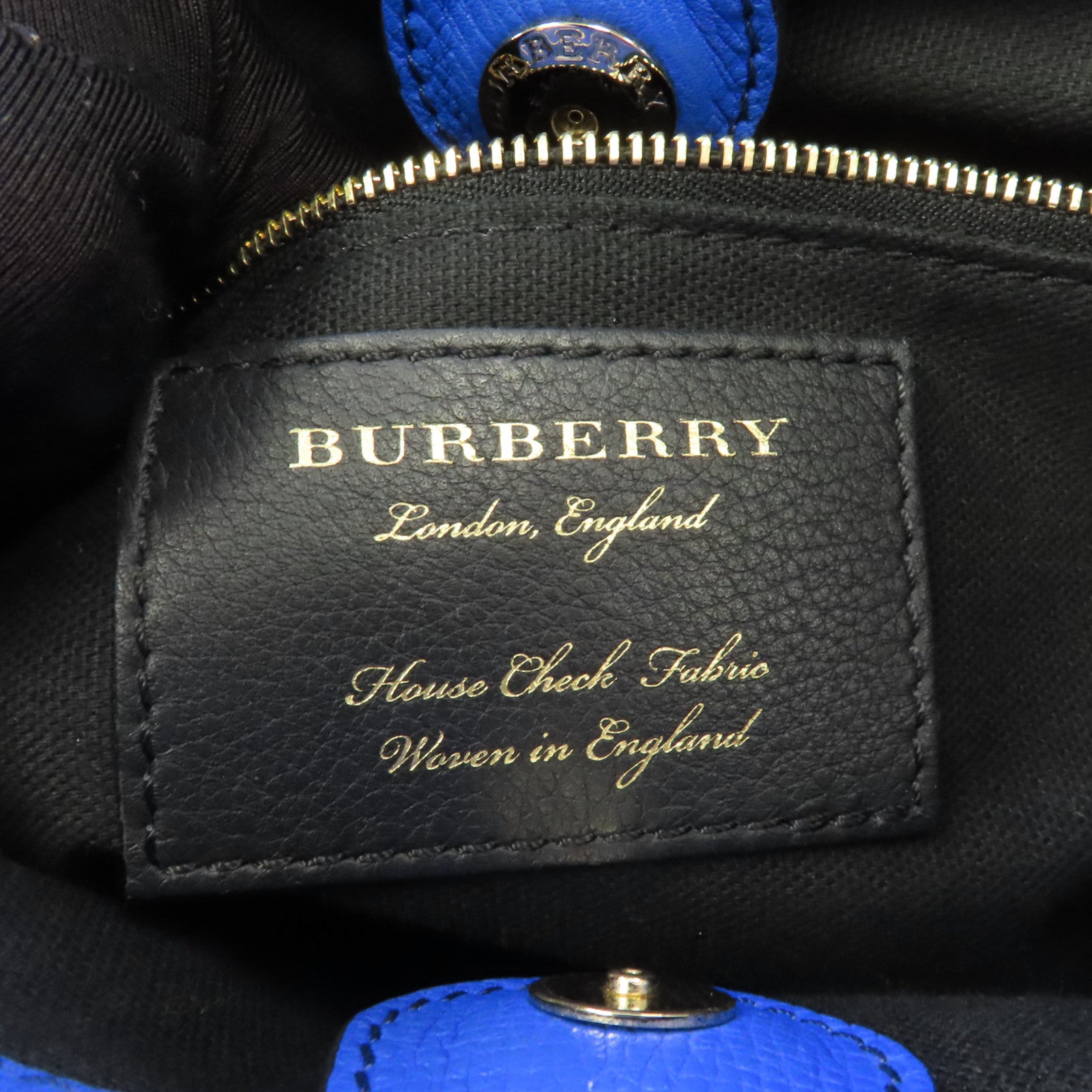 BURBERRY 牛皮皮革2way Shoulder Bag金扣手挽肩背兩用袋藍色