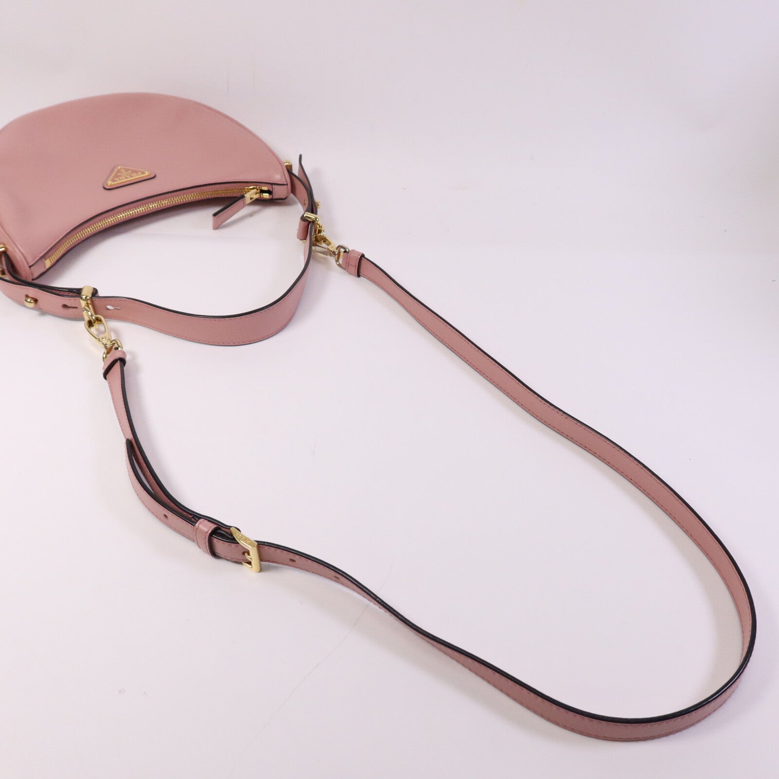 PRADA 牛皮皮革Arque金扣手挽肩背兩用袋