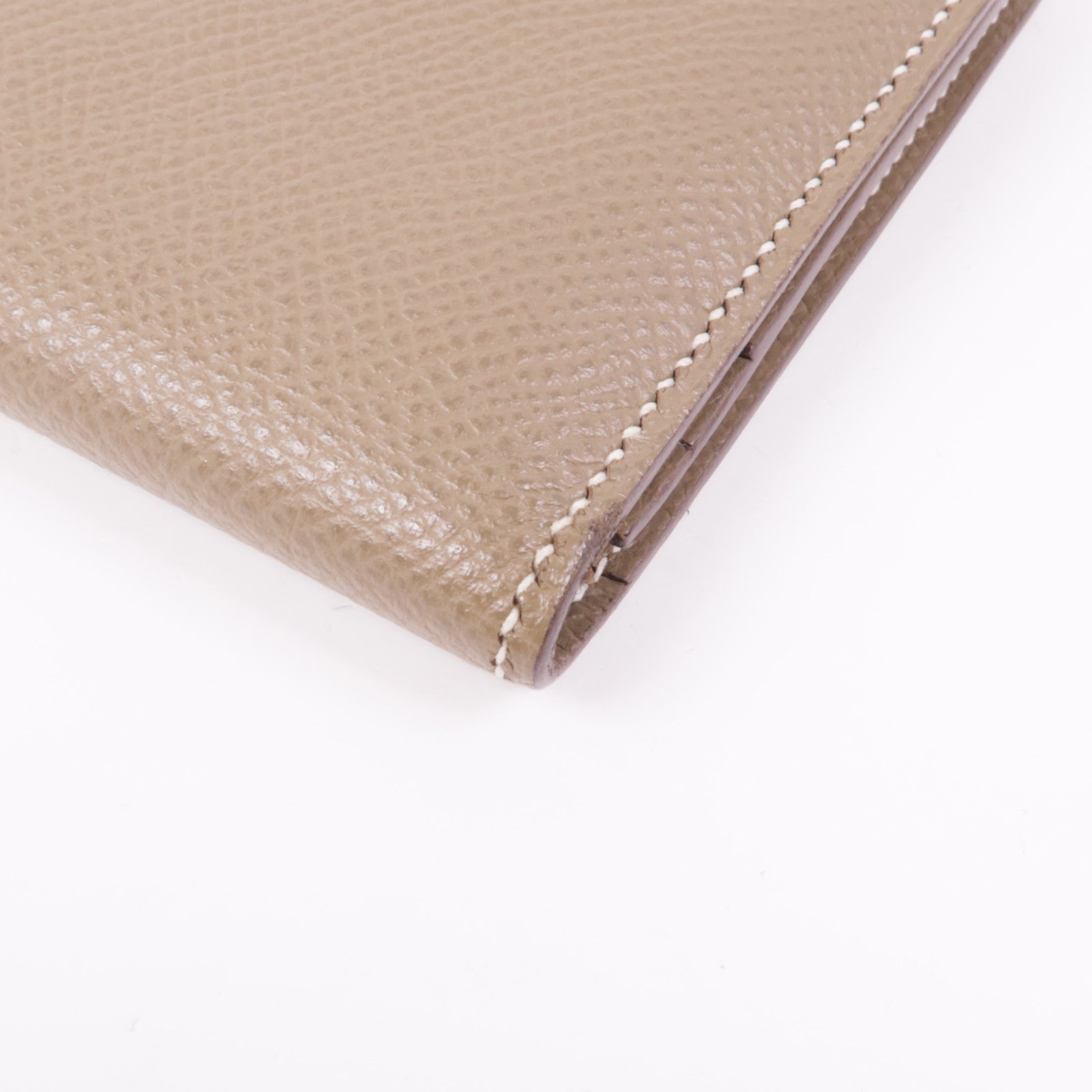 HERMES PHW Bearn Long Wallet Veau Epsom Leather Etoupe