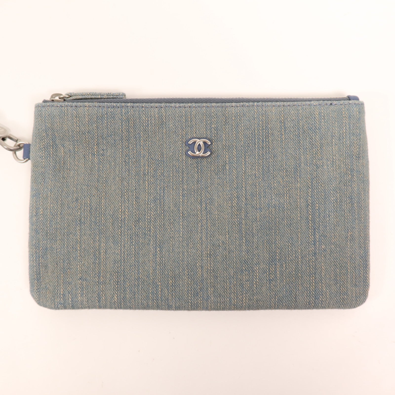 CHANEL 牛仔布Deauville Tote Small銀扣手挽肩背兩用袋